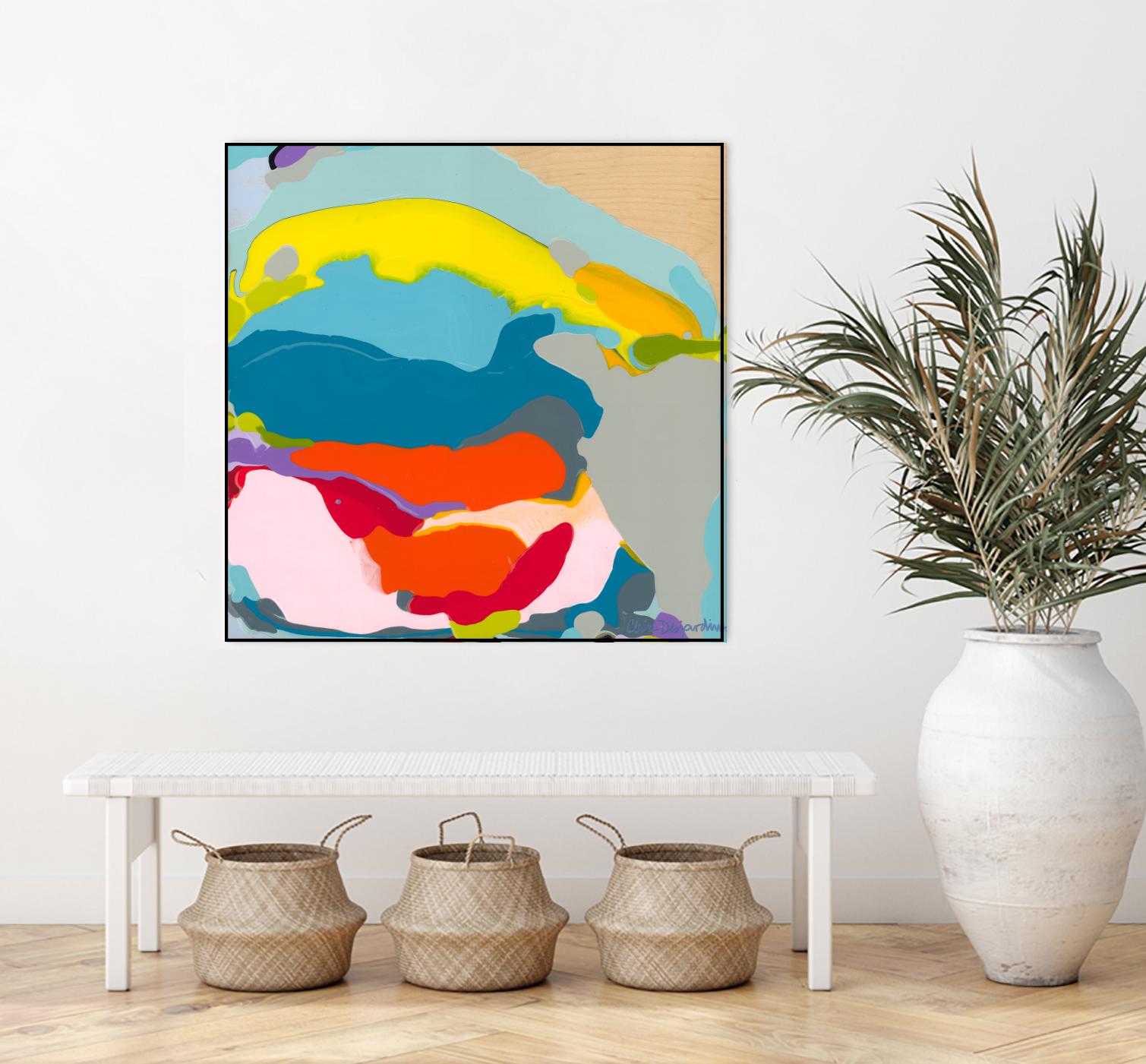 Free Falling by Claire Desjardins on GIANT ART - yellow abstract