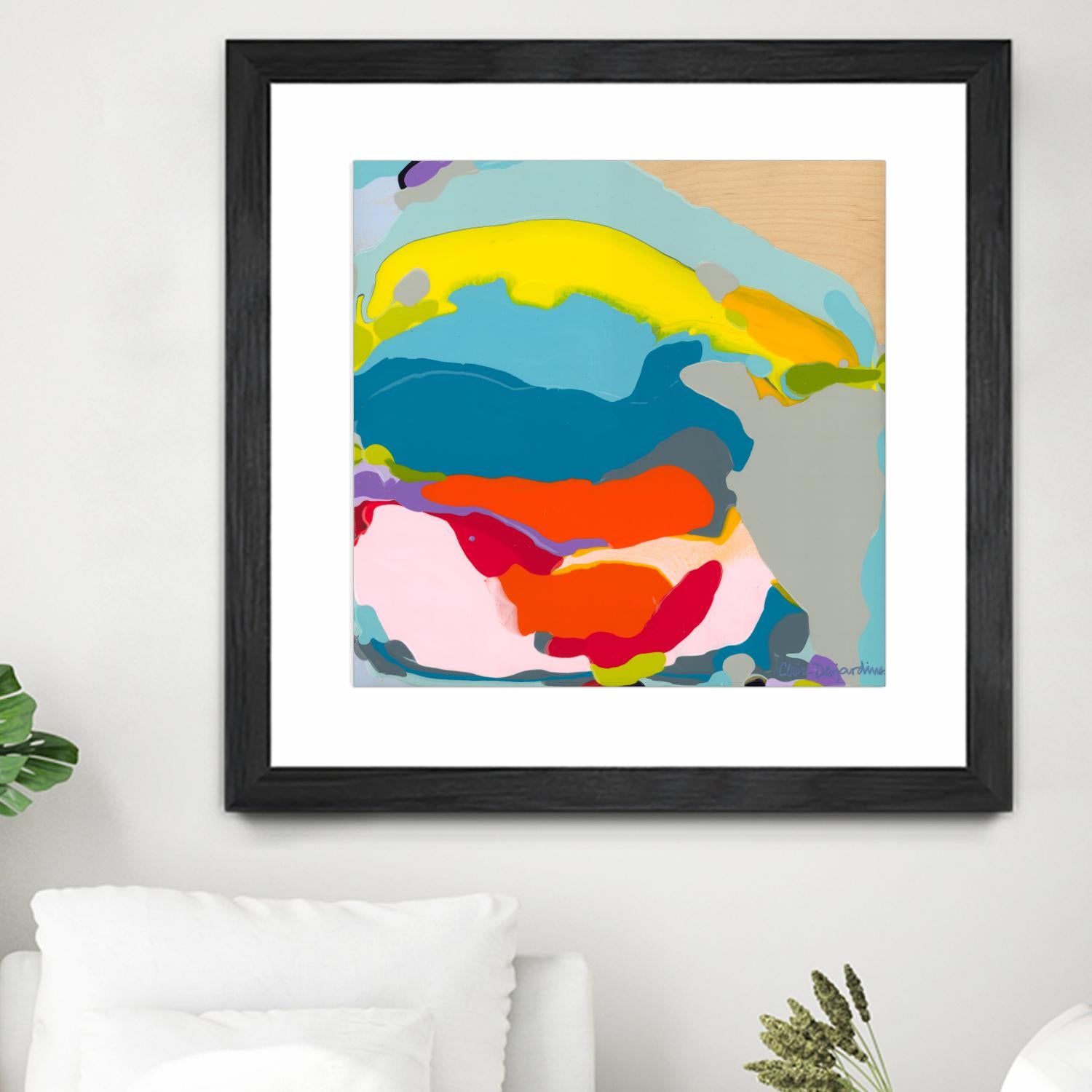 Free Falling by Claire Desjardins on GIANT ART - yellow abstract