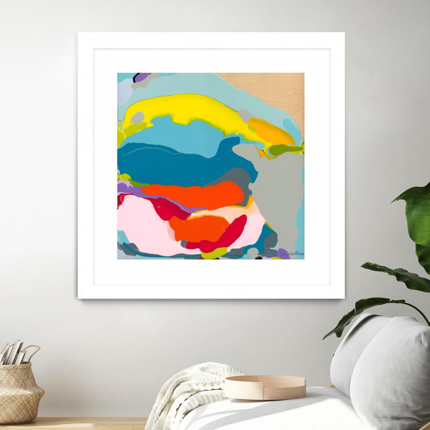 Free Falling by Claire Desjardins on GIANT ART - yellow abstract