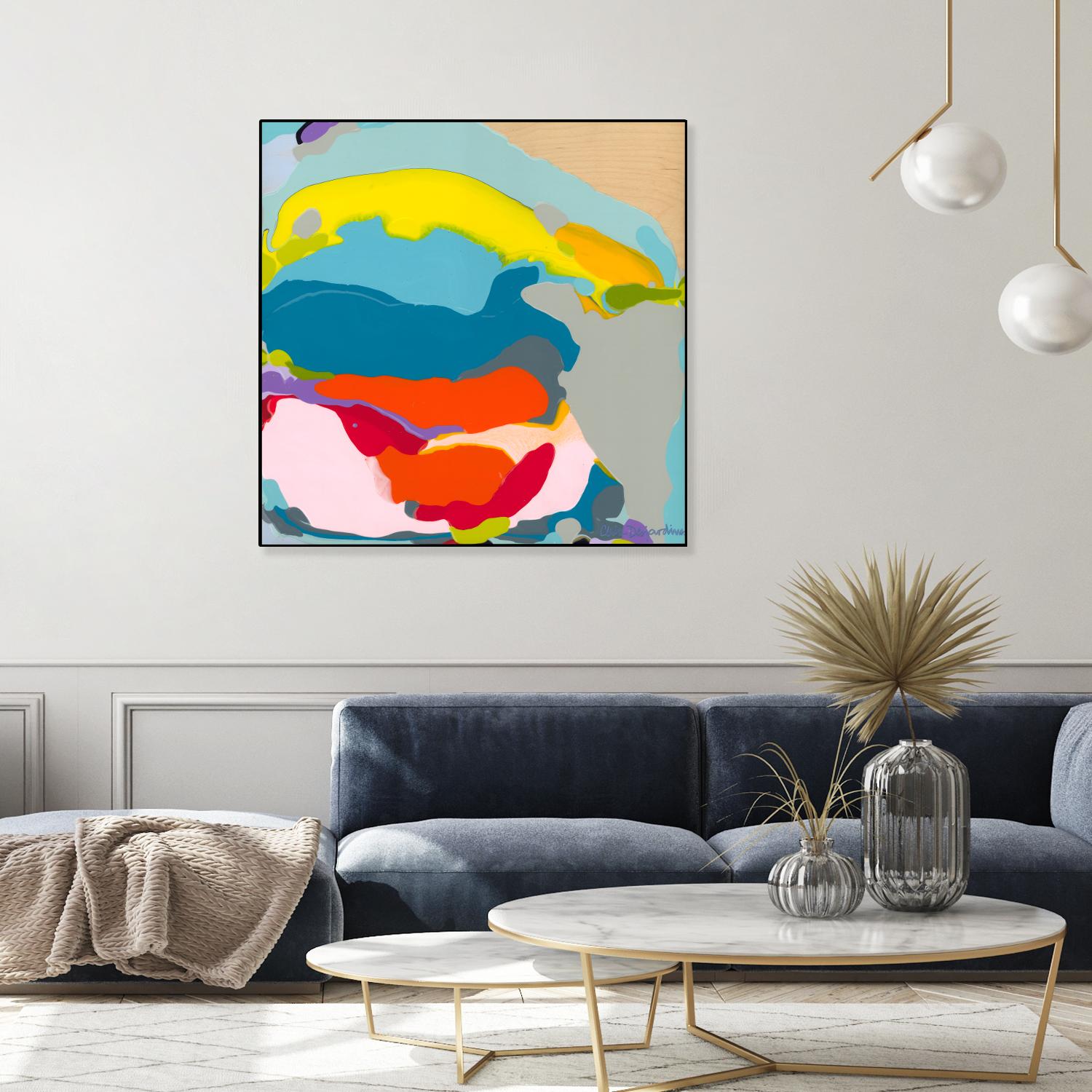 Free Falling by Claire Desjardins on GIANT ART - yellow abstract