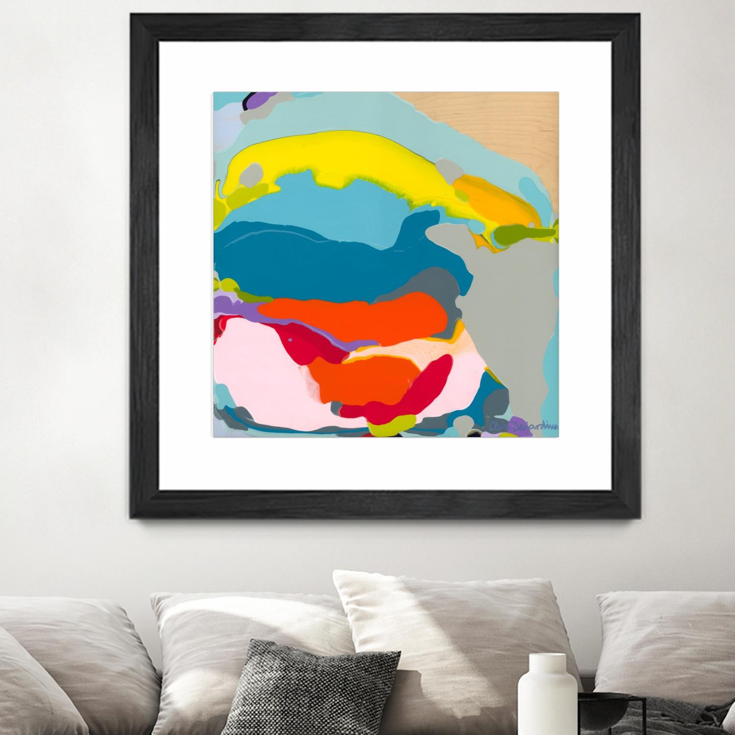 Free Falling by Claire Desjardins on GIANT ART - yellow abstract