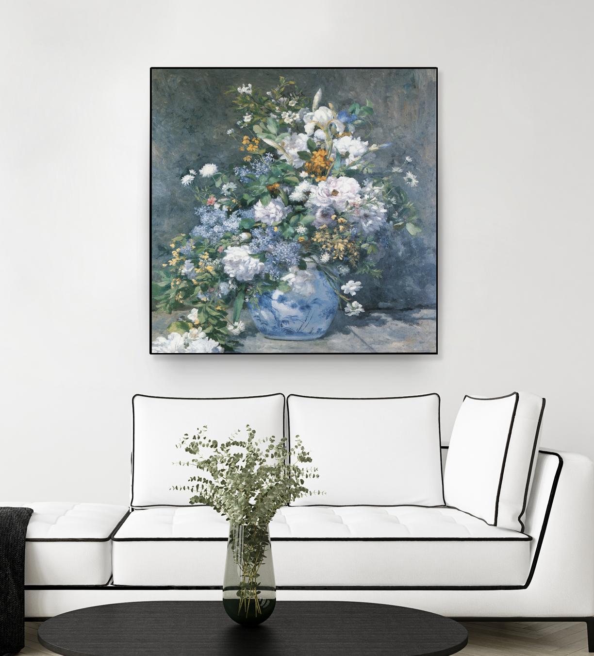 Bouquet Printanier by Auguste Renoir on GIANT ART - blue flowers floral