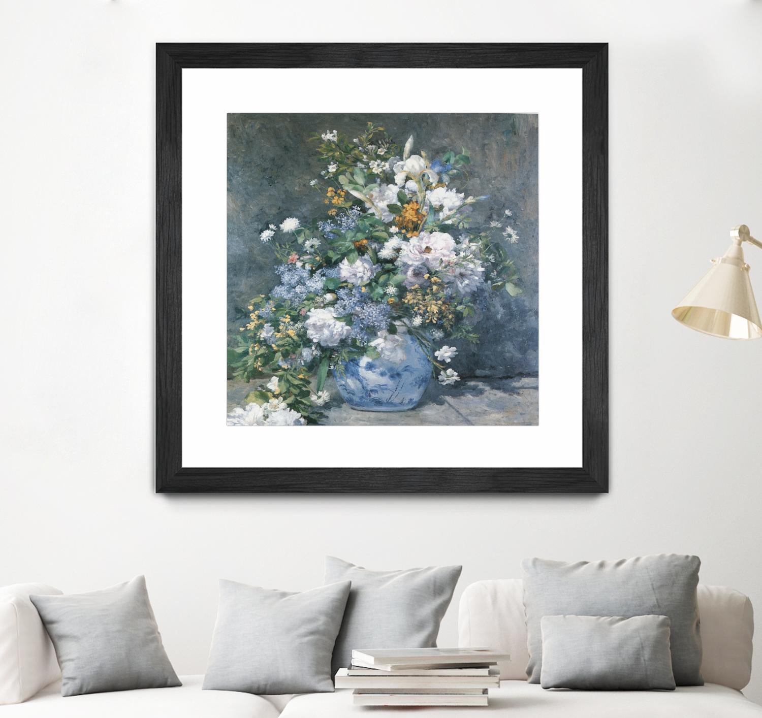 Bouquet Printanier by Auguste Renoir on GIANT ART - blue flowers floral