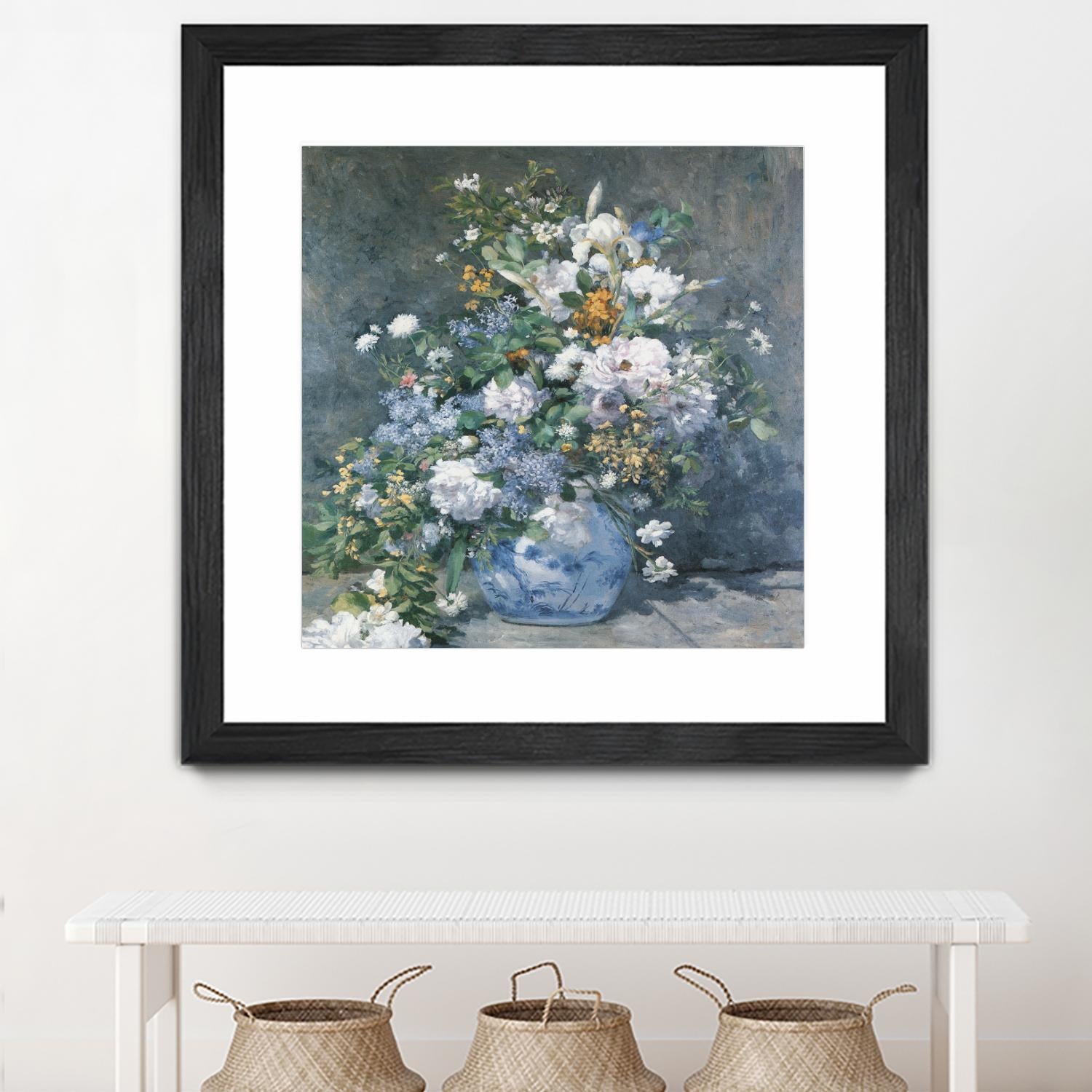 Bouquet Printanier by Auguste Renoir on GIANT ART - blue flowers floral
