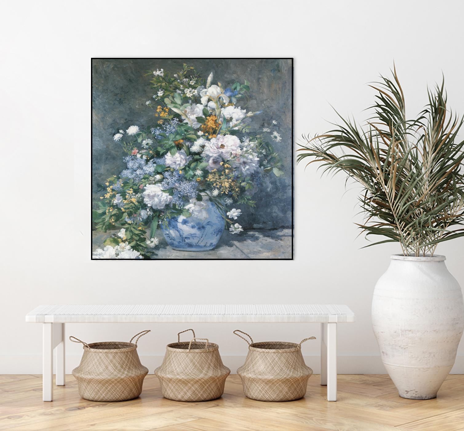 Bouquet Printanier by Auguste Renoir on GIANT ART - blue flowers floral