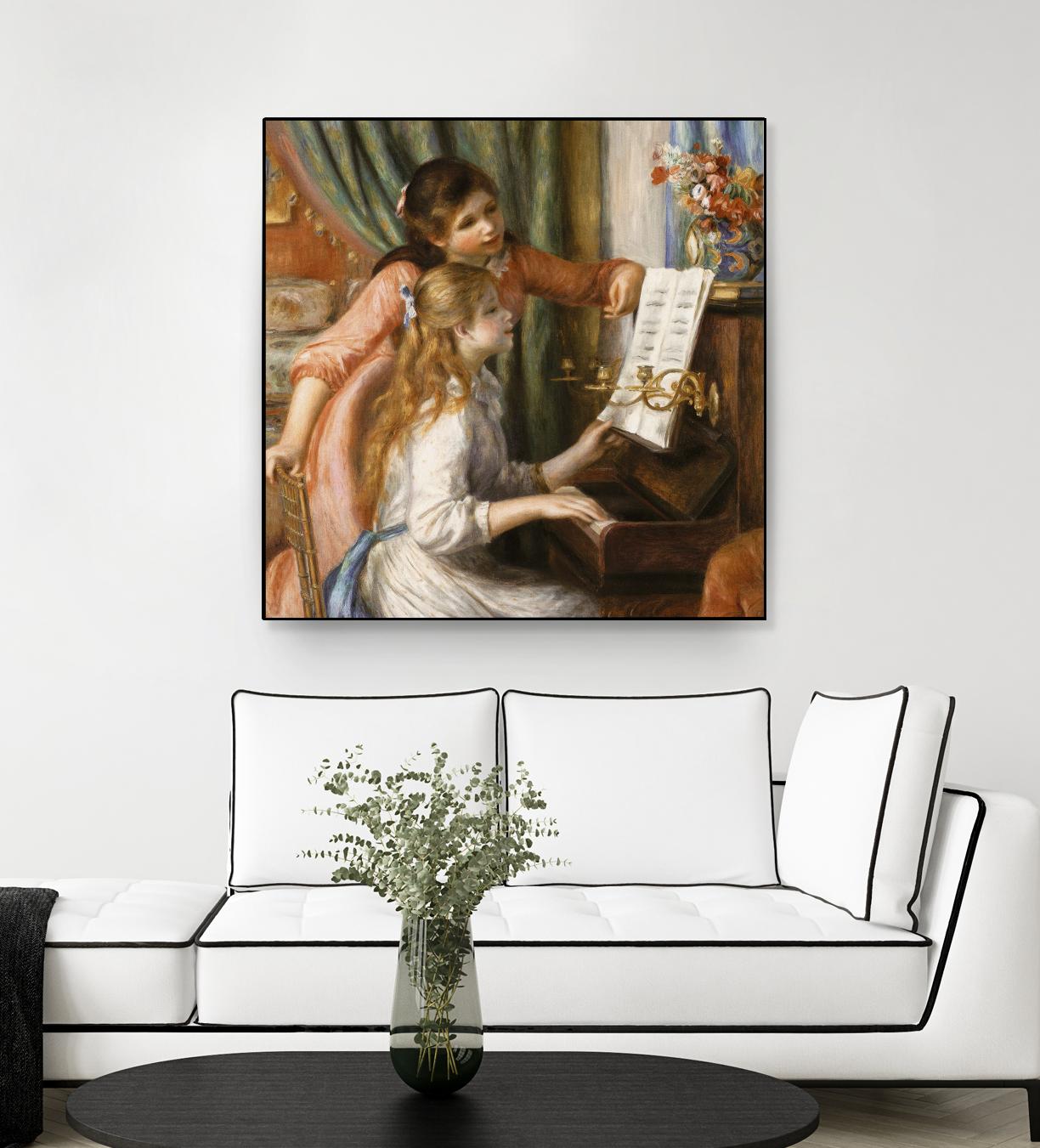 Jeunes filles au piano by Auguste Renoir on GIANT ART - beige figurative young women