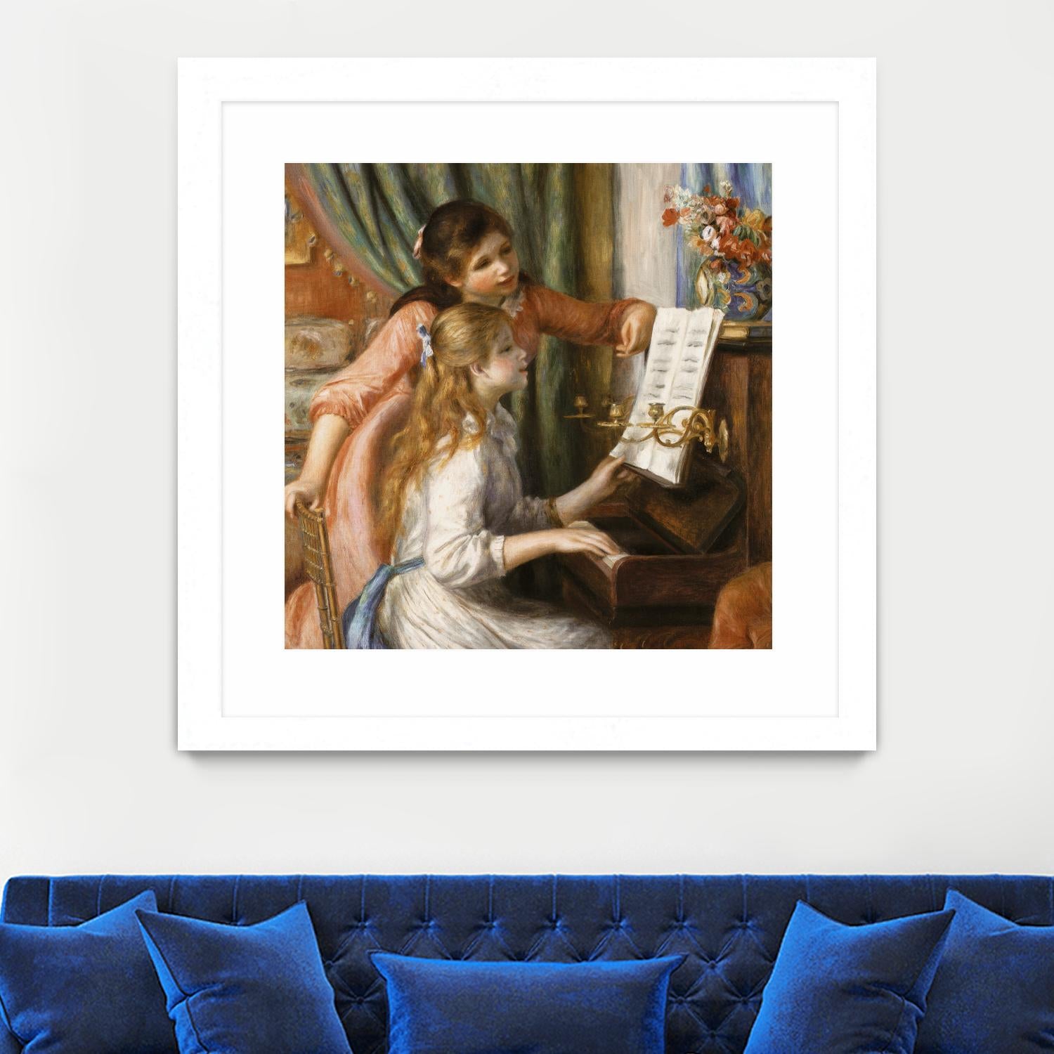 Jeunes filles au piano by Auguste Renoir on GIANT ART - beige figurative young women