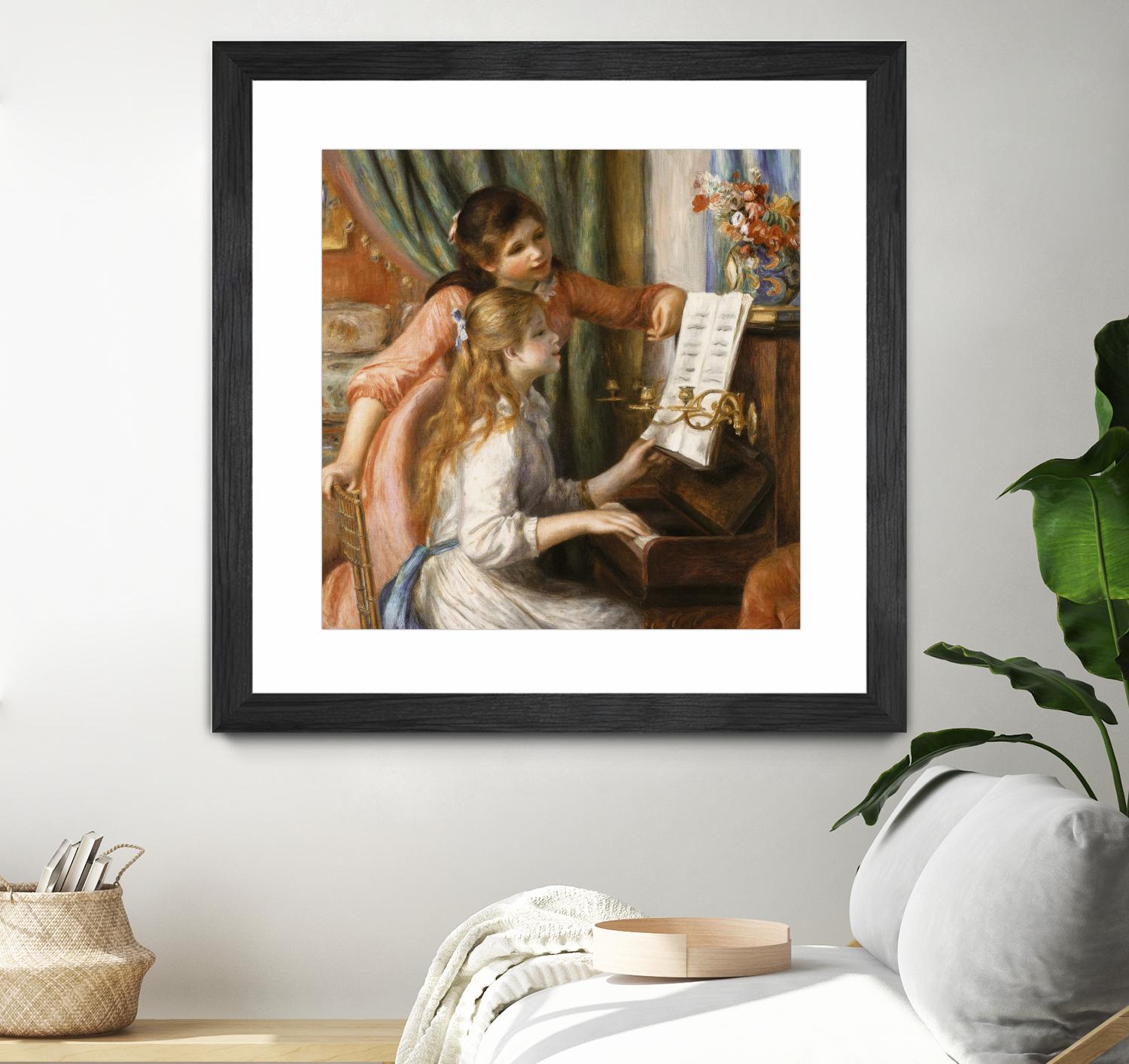 Jeunes filles au piano by Auguste Renoir on GIANT ART - beige figurative young women