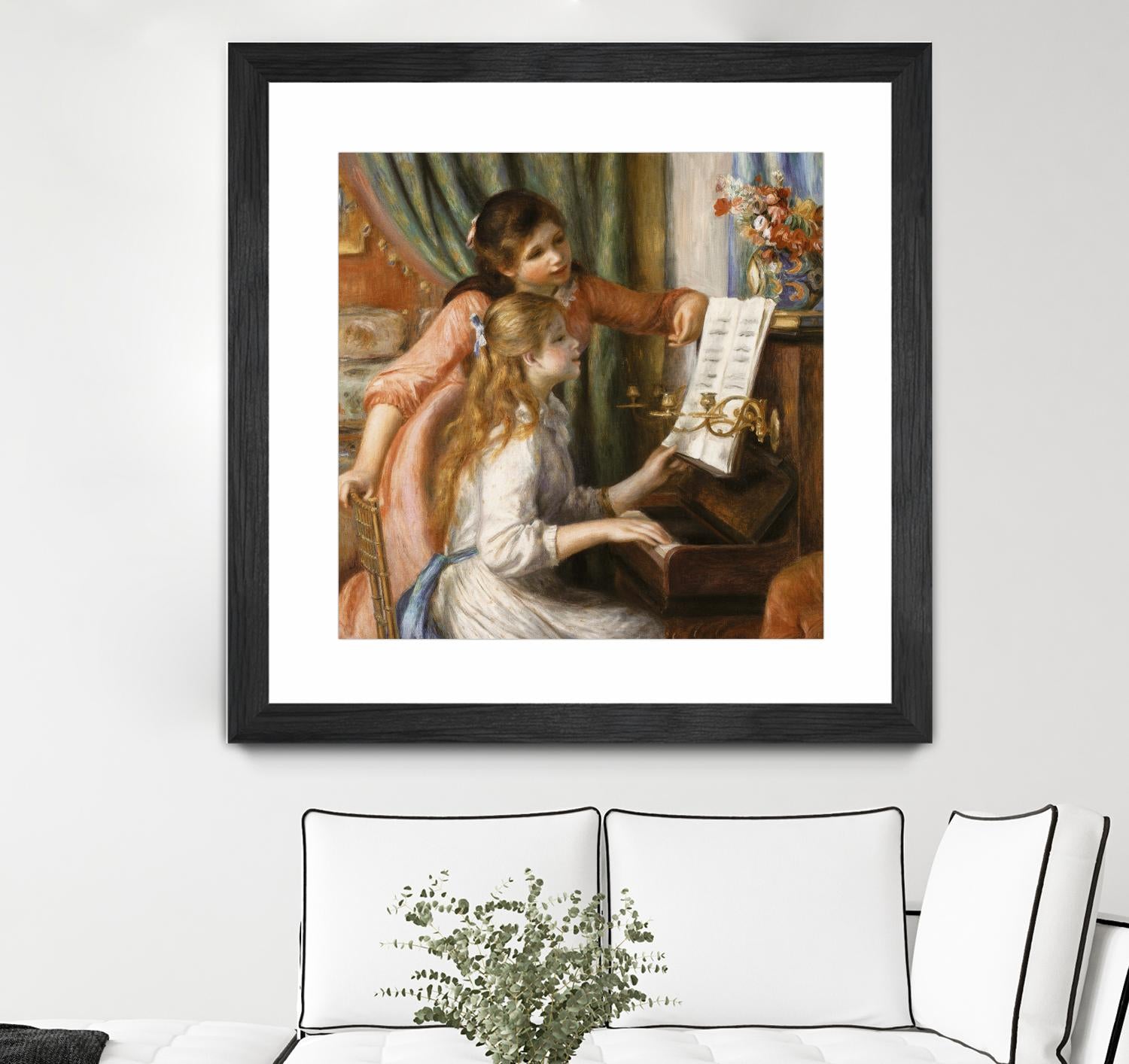 Jeunes filles au piano by Auguste Renoir on GIANT ART - beige figurative young women