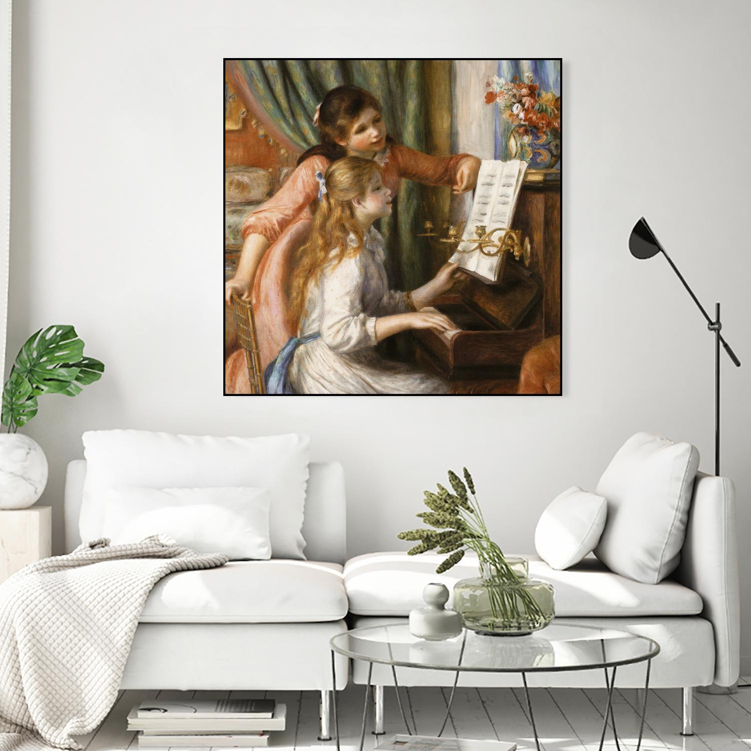 Jeunes filles au piano by Auguste Renoir on GIANT ART - beige figurative young women