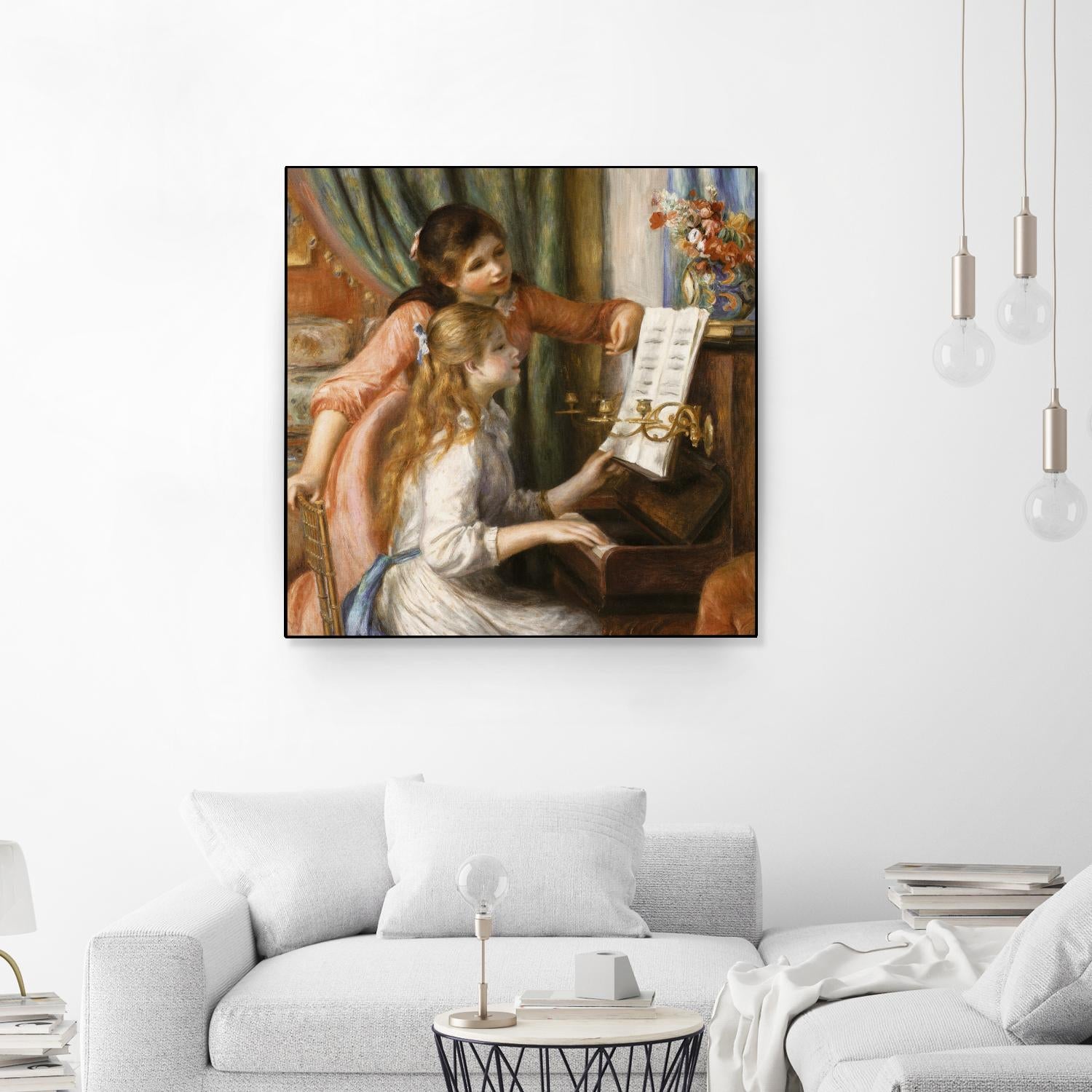 Jeunes filles au piano by Auguste Renoir on GIANT ART - beige figurative young women