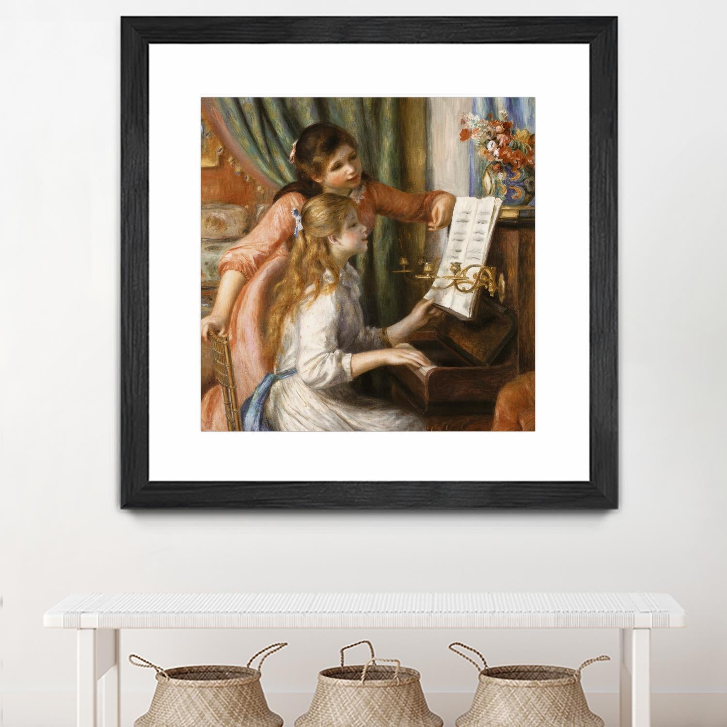 Jeunes filles au piano by Auguste Renoir on GIANT ART - beige figurative young women