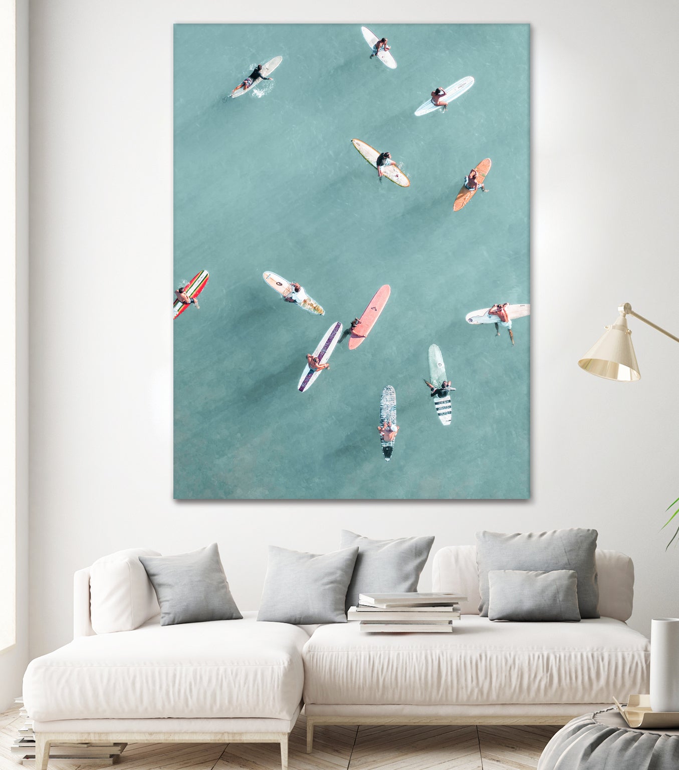 Surfers by Uknown on GIANT ART - blue coastal surfboards