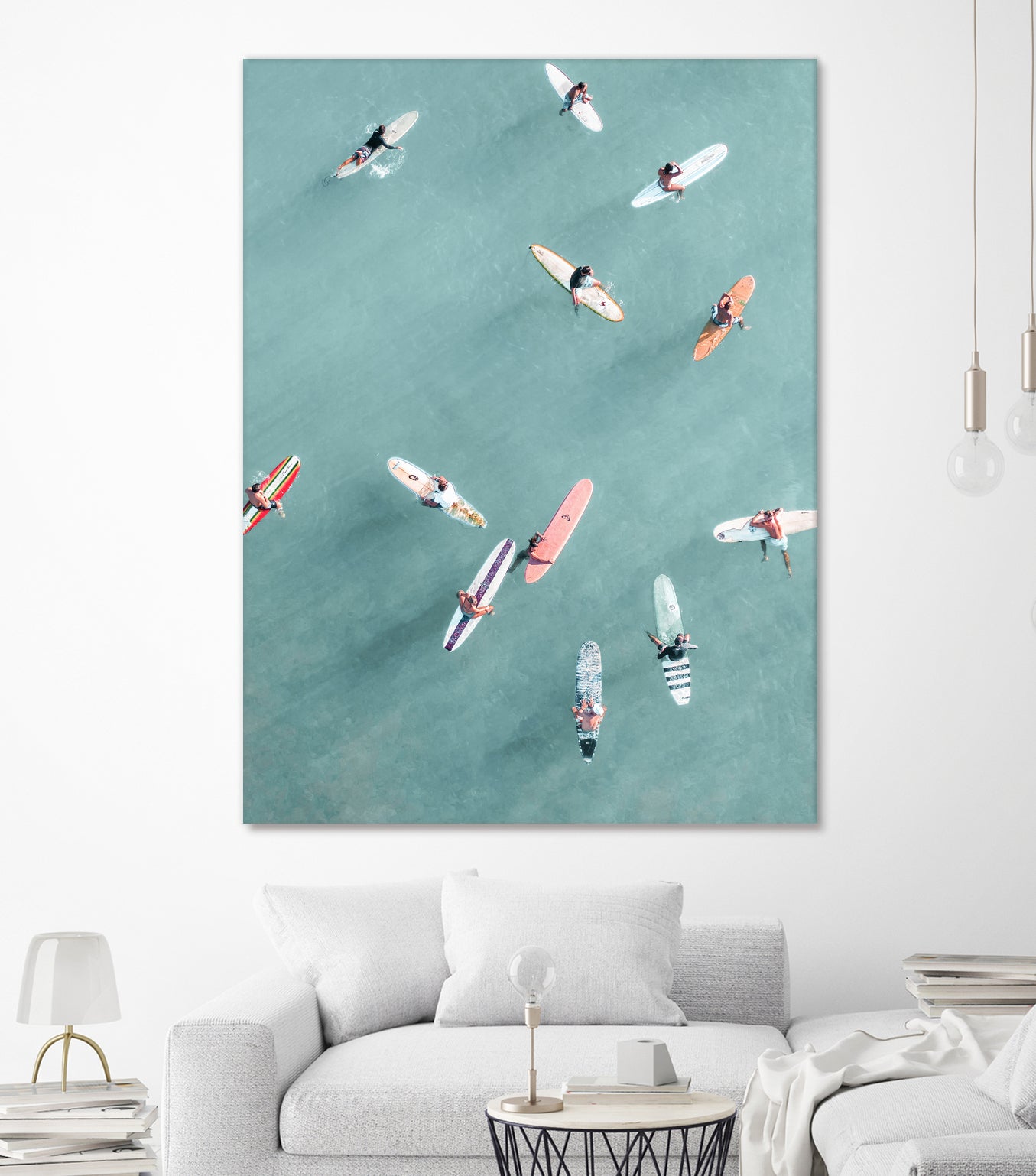 Surfers by Uknown on GIANT ART - blue coastal surfboards