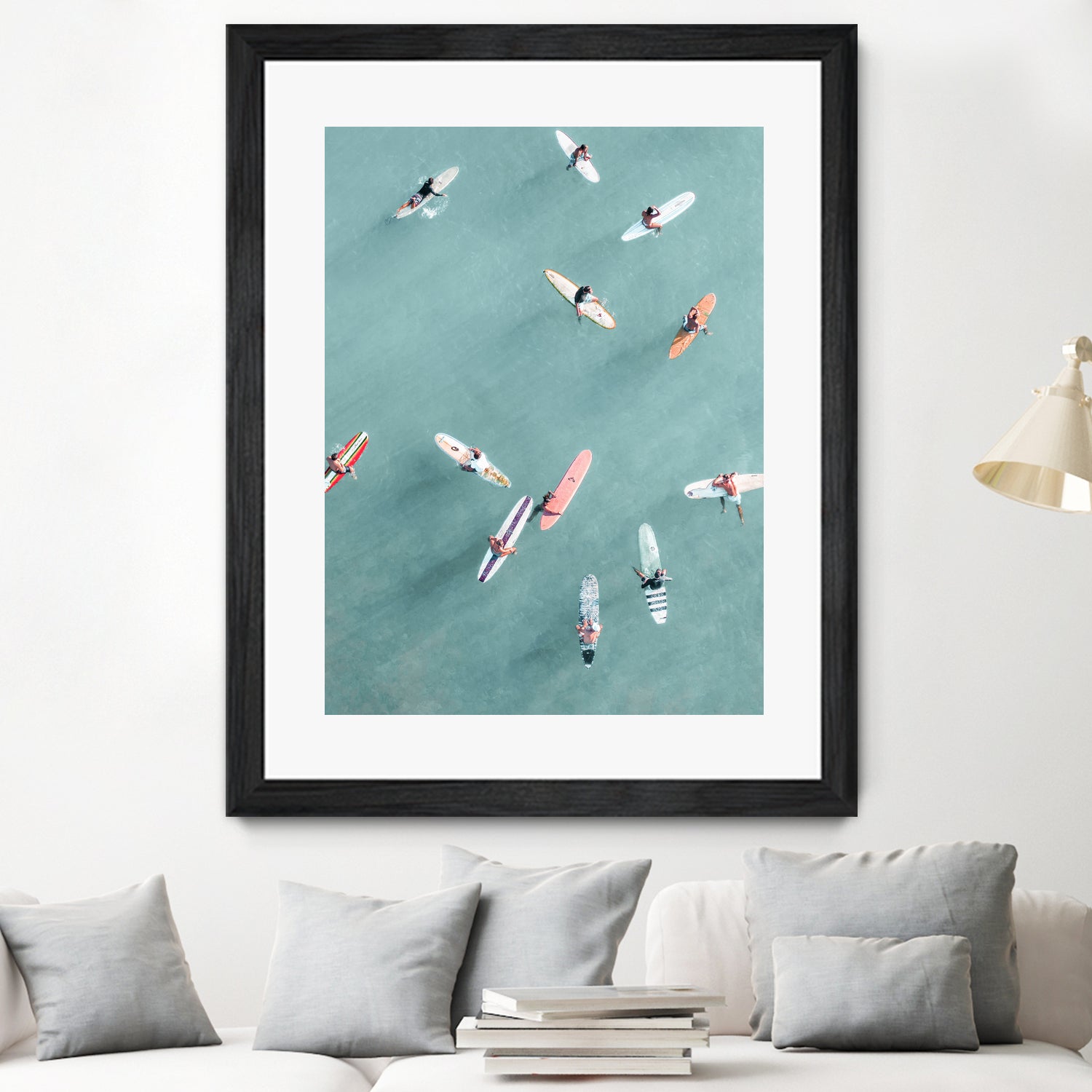 Surfers II by Uknown on GIANT ART - blue coastal surfboards