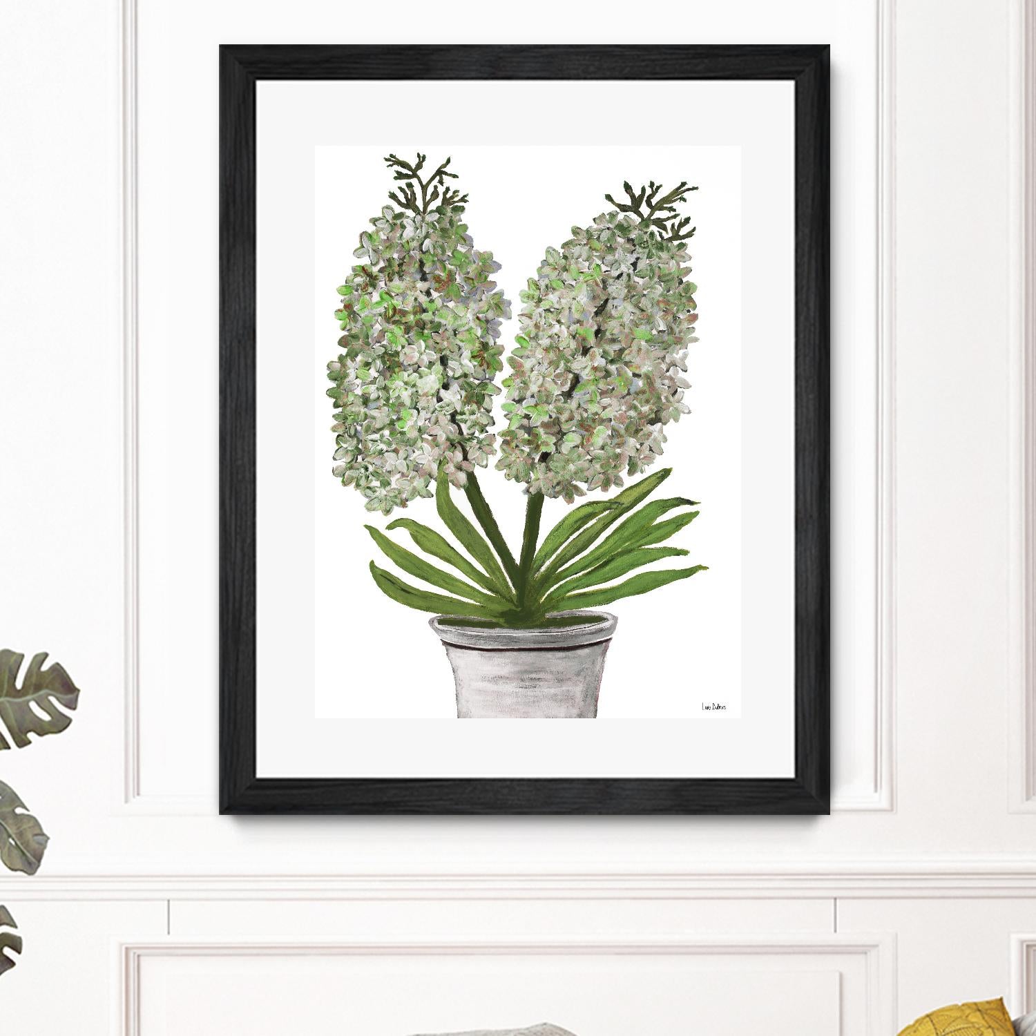 Summer Bloom - Lavender - Blue-11 by Lori Dubois on GIANT ART - green floral pot