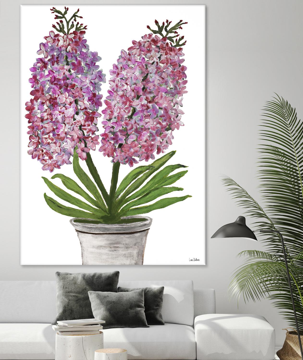 Summer Bloom - Pink -13 by Lori Dubois on GIANT ART - pink floral pot