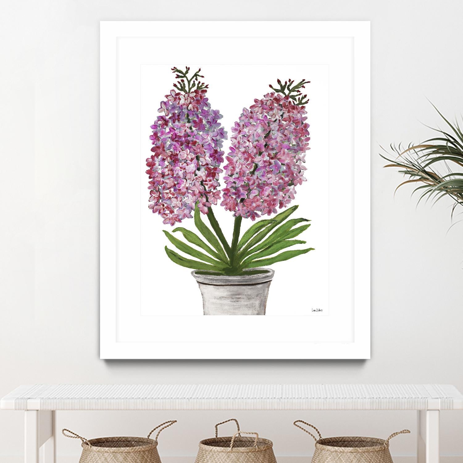 Summer Bloom - Pink -13 by Lori Dubois on GIANT ART - pink floral pot