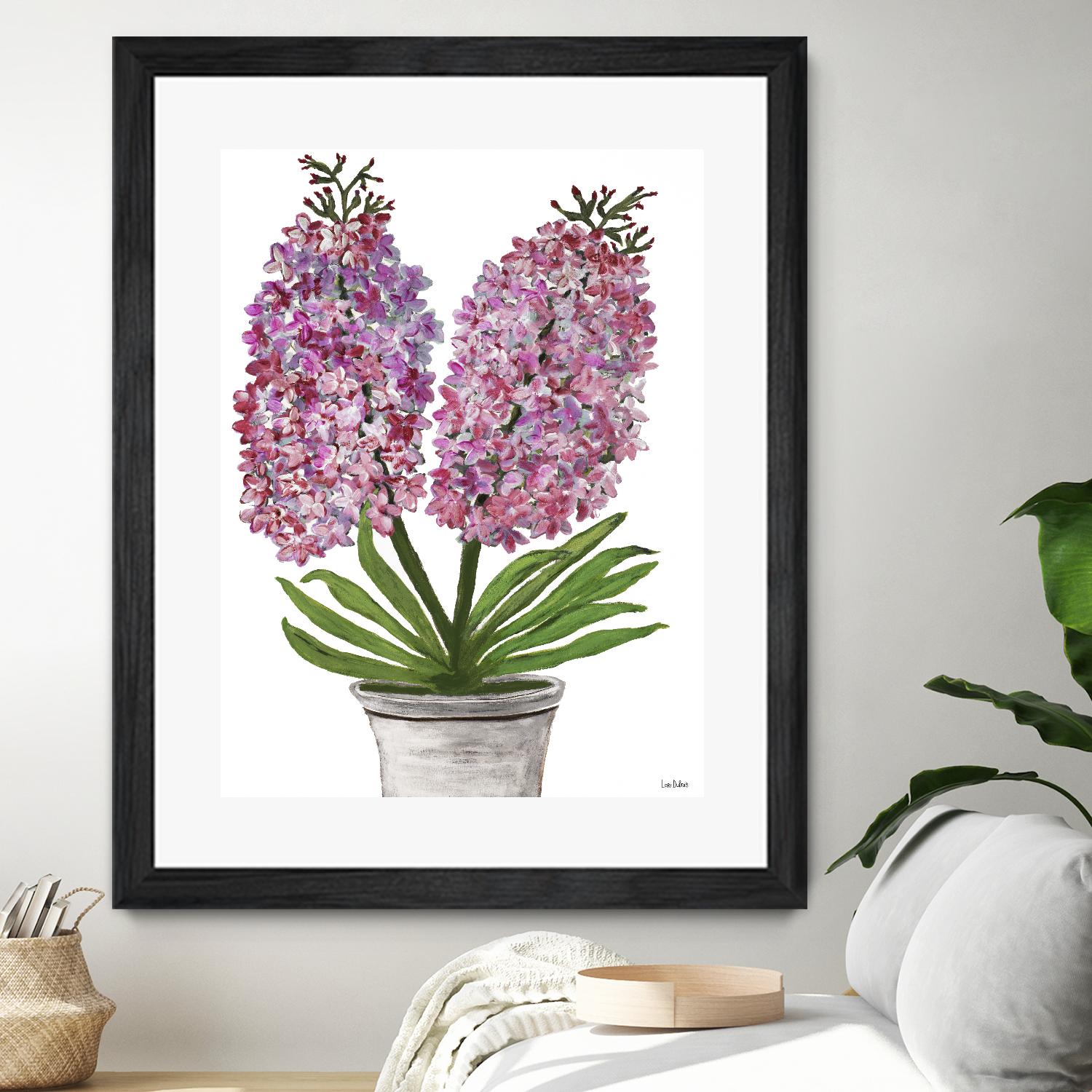 Summer Bloom - Pink -13 by Lori Dubois on GIANT ART - pink floral pot