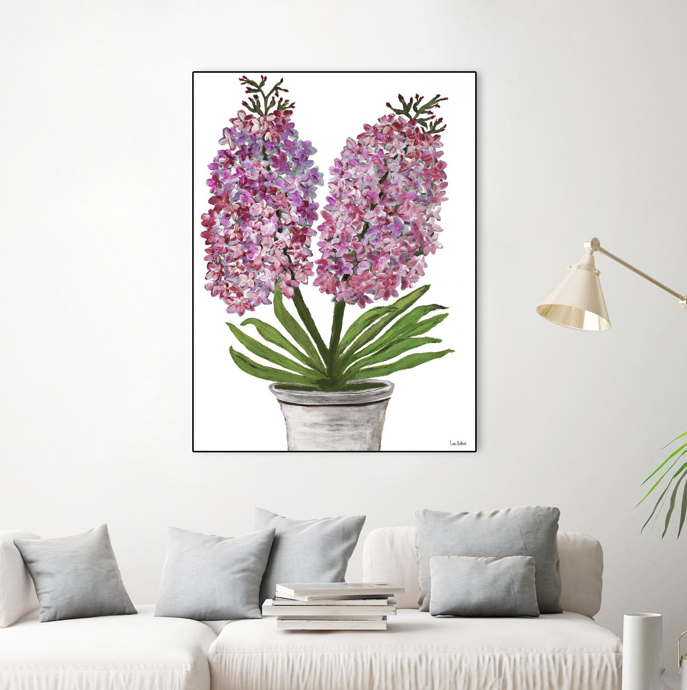 Summer Bloom - Pink -13 by Lori Dubois on GIANT ART - pink floral pot