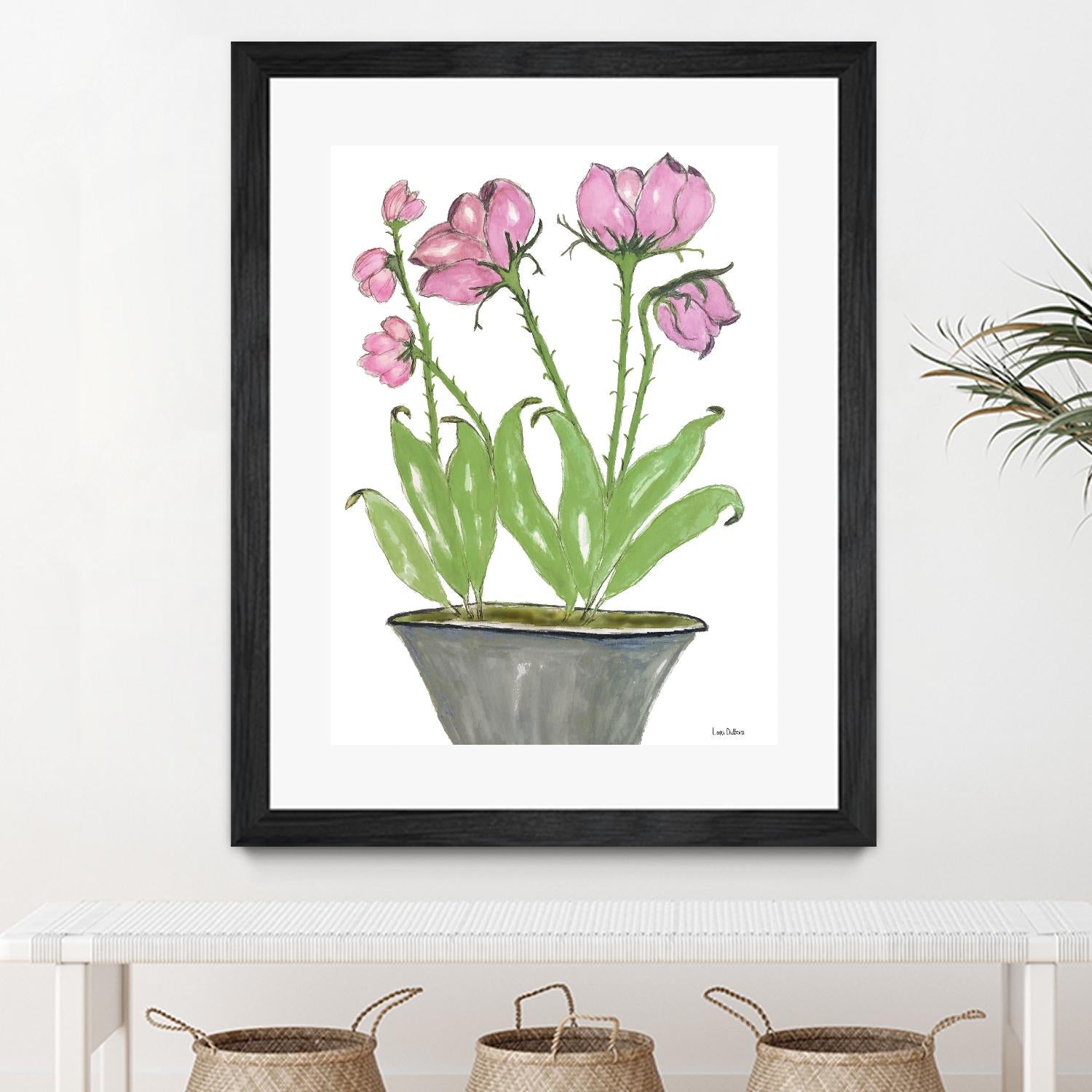 Summer Sequel – Pink -2 by Lori Dubois on GIANT ART - pink botanical plante dans un pot