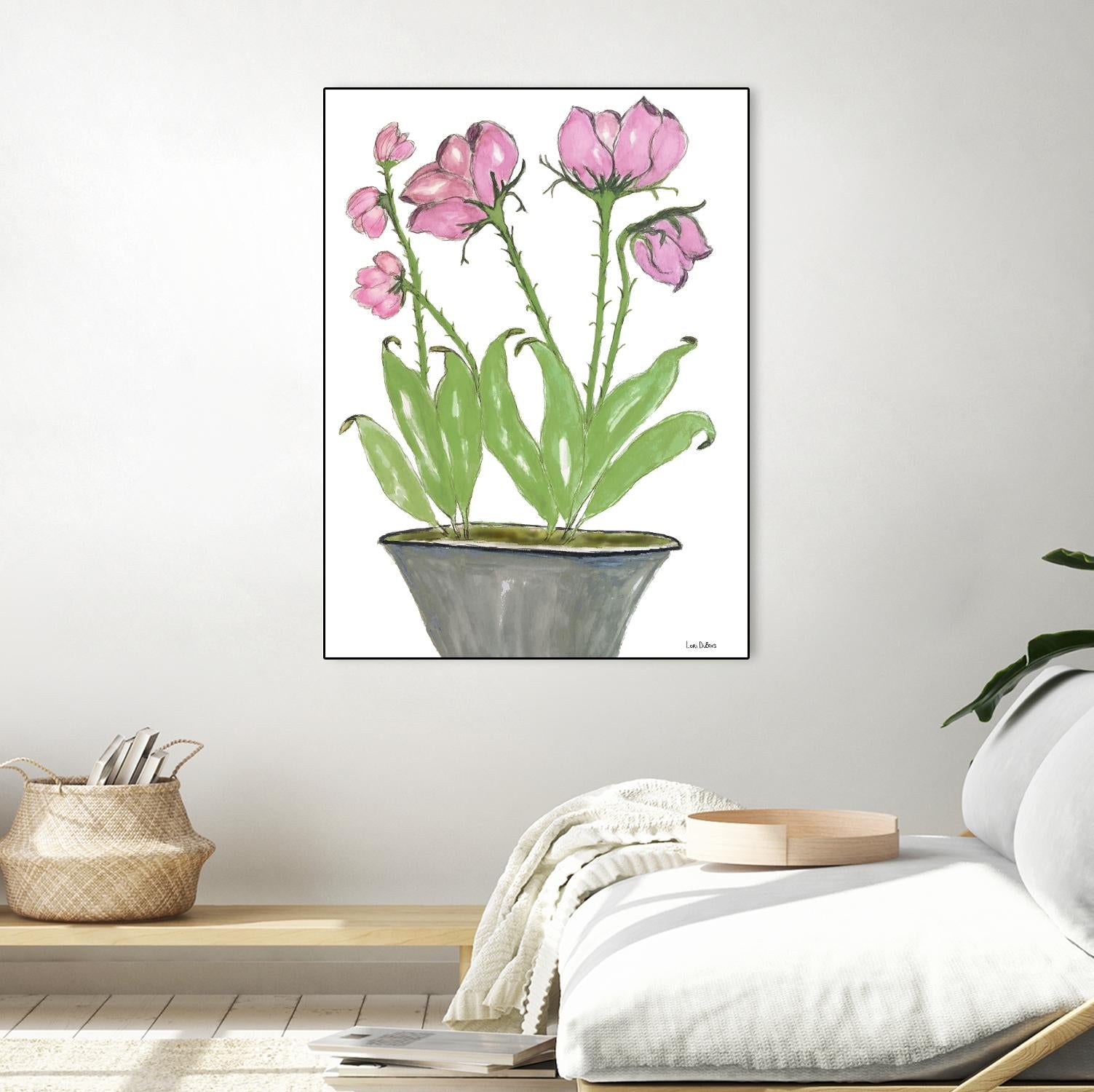 Summer Sequel – Pink -2 by Lori Dubois on GIANT ART - pink botanical plante dans un pot