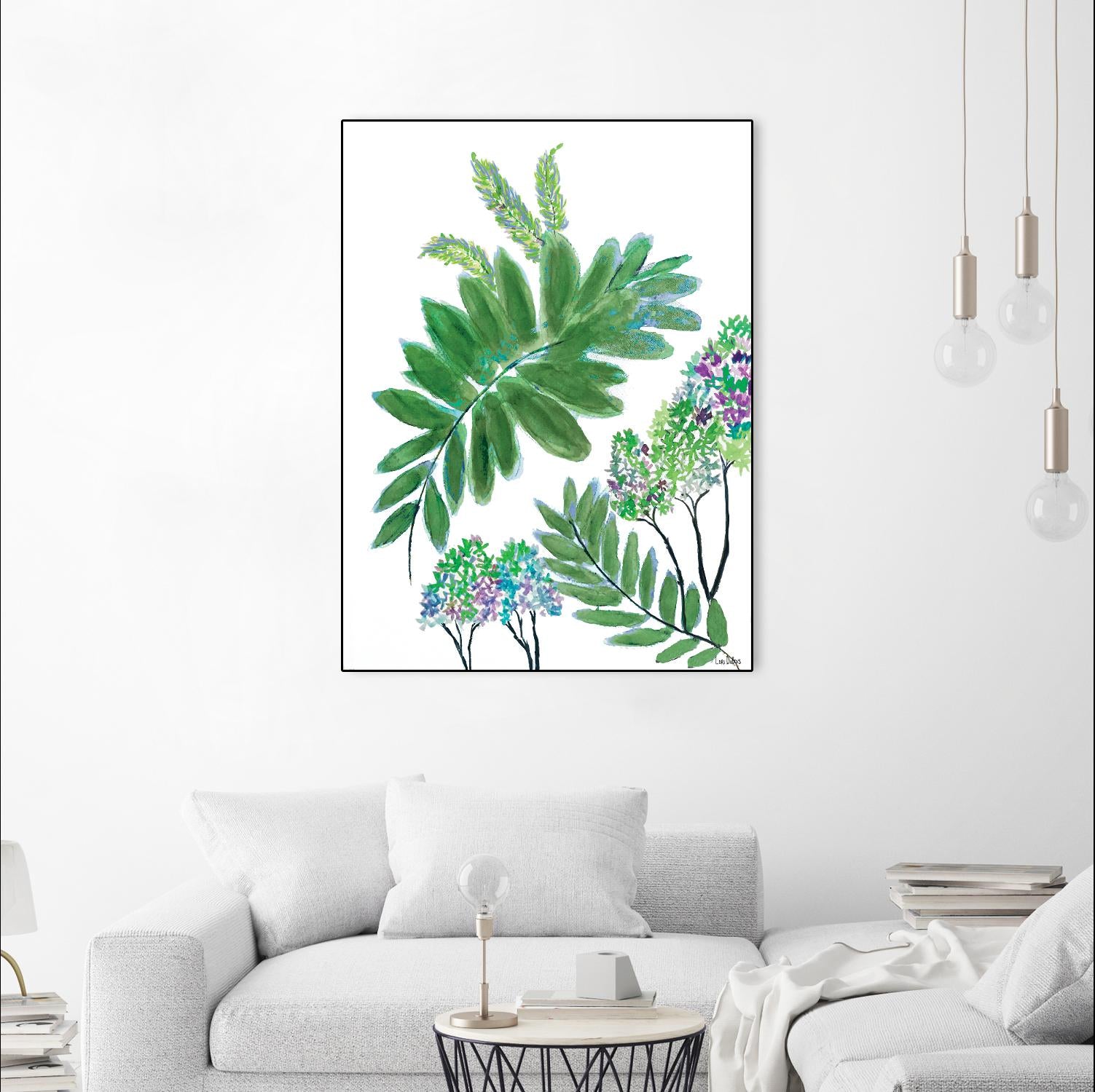 Mimosa - Moss - 15 by Lori Dubois on GIANT ART - green botanical leaves