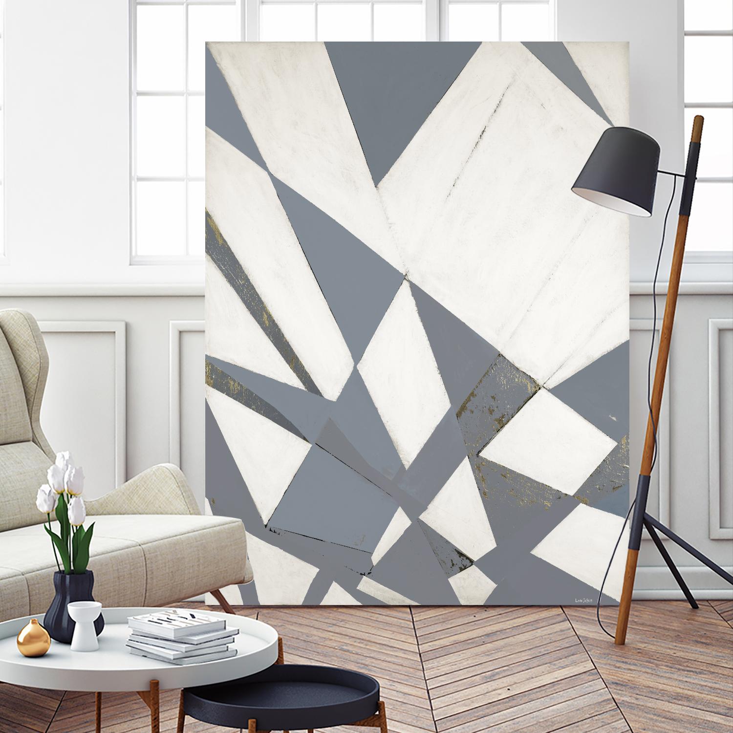 Nautical Flags – Gray - 1 by Lori Dubois on GIANT ART - grey abstract forme géométrique