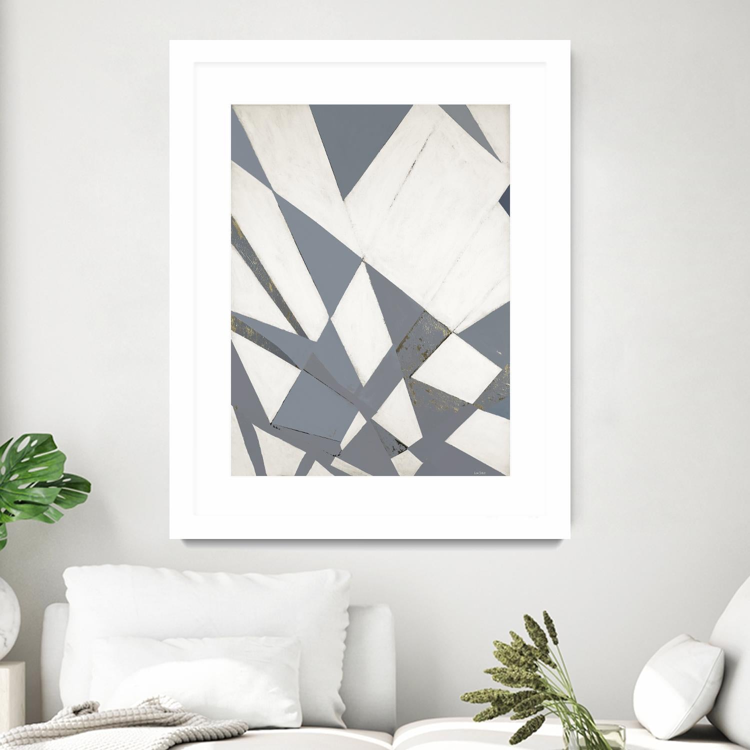 Nautical Flags – Gray - 1 by Lori Dubois on GIANT ART - white shapes artistes du québec