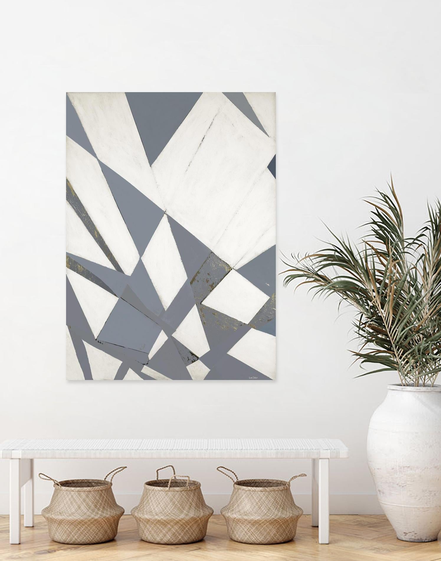 Nautical Flags – Gray - 1 by Lori Dubois on GIANT ART - white shapes artistes du québec