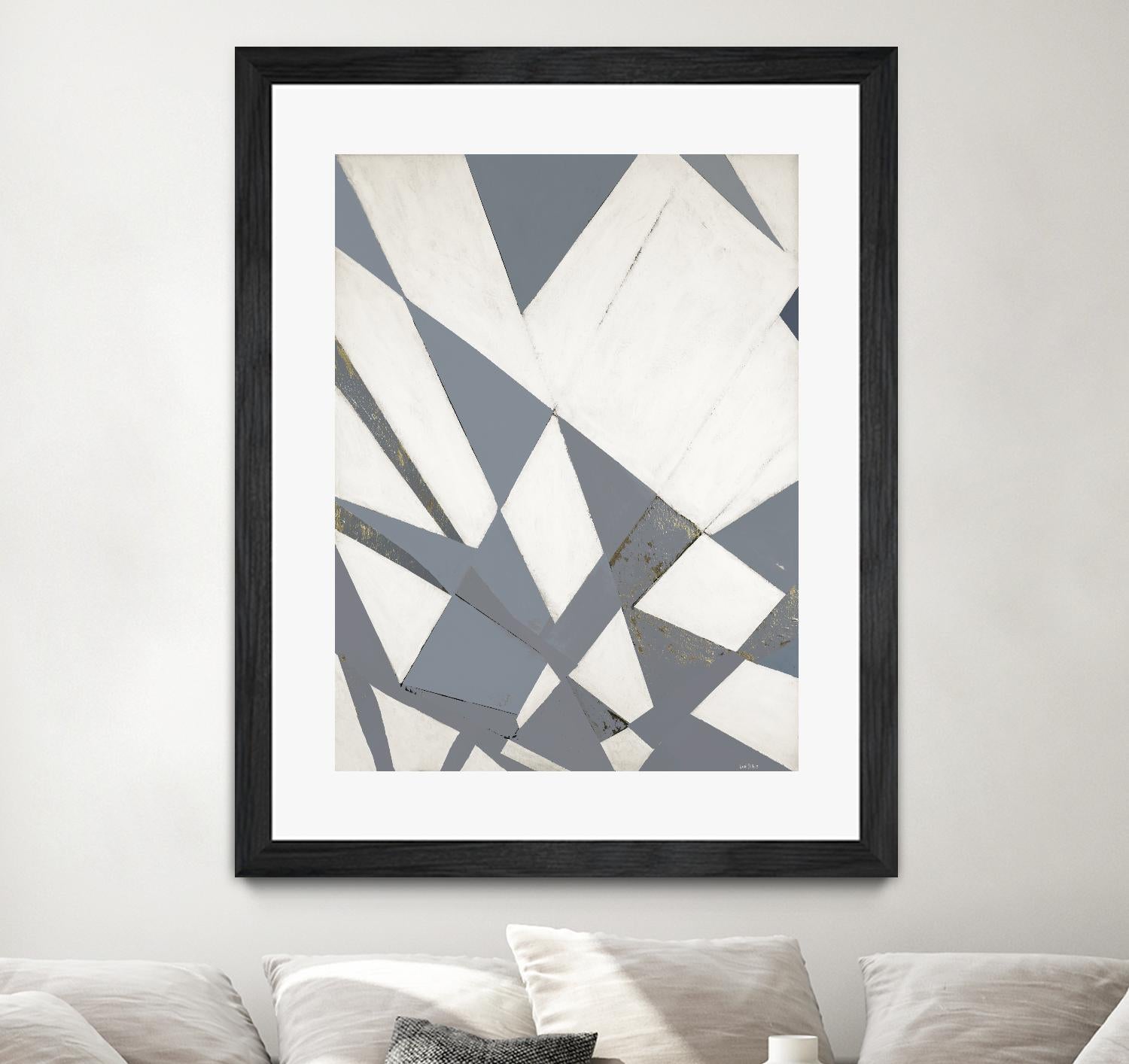 Nautical Flags – Gray - 1 by Lori Dubois on GIANT ART - white shapes artistes du québec