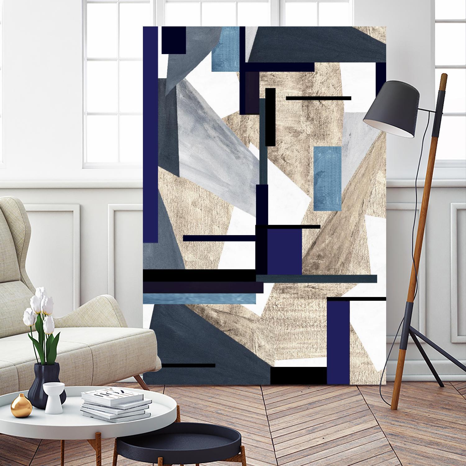 InTheKnow by Lori Dubois on GIANT ART - white & black geometric grays