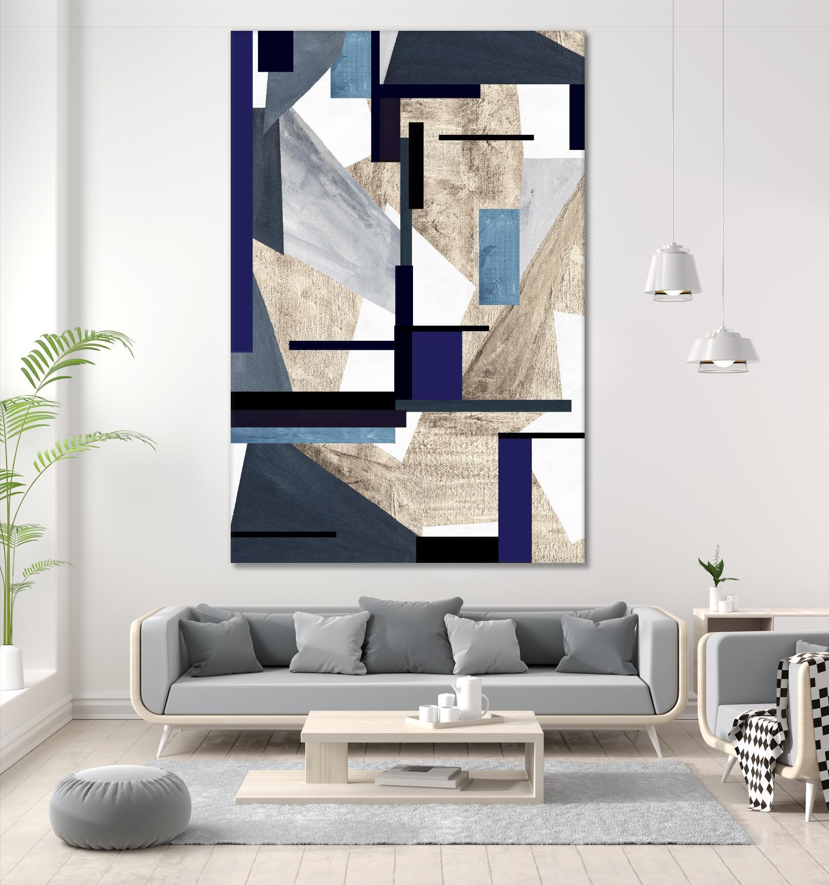 InTheKnow by Lori Dubois on GIANT ART - white & black geometric grays
