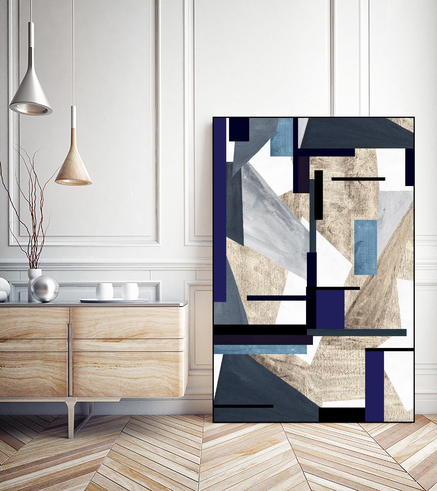 InTheKnow by Lori Dubois on GIANT ART - white & black geometric grays