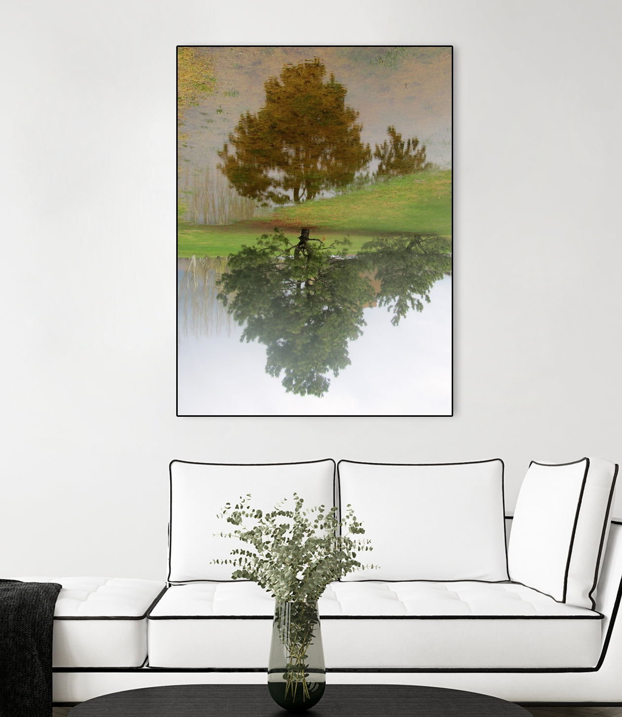 I look at life on both sides now by Pauline Aubut on GIANT ART - green botanical reflection