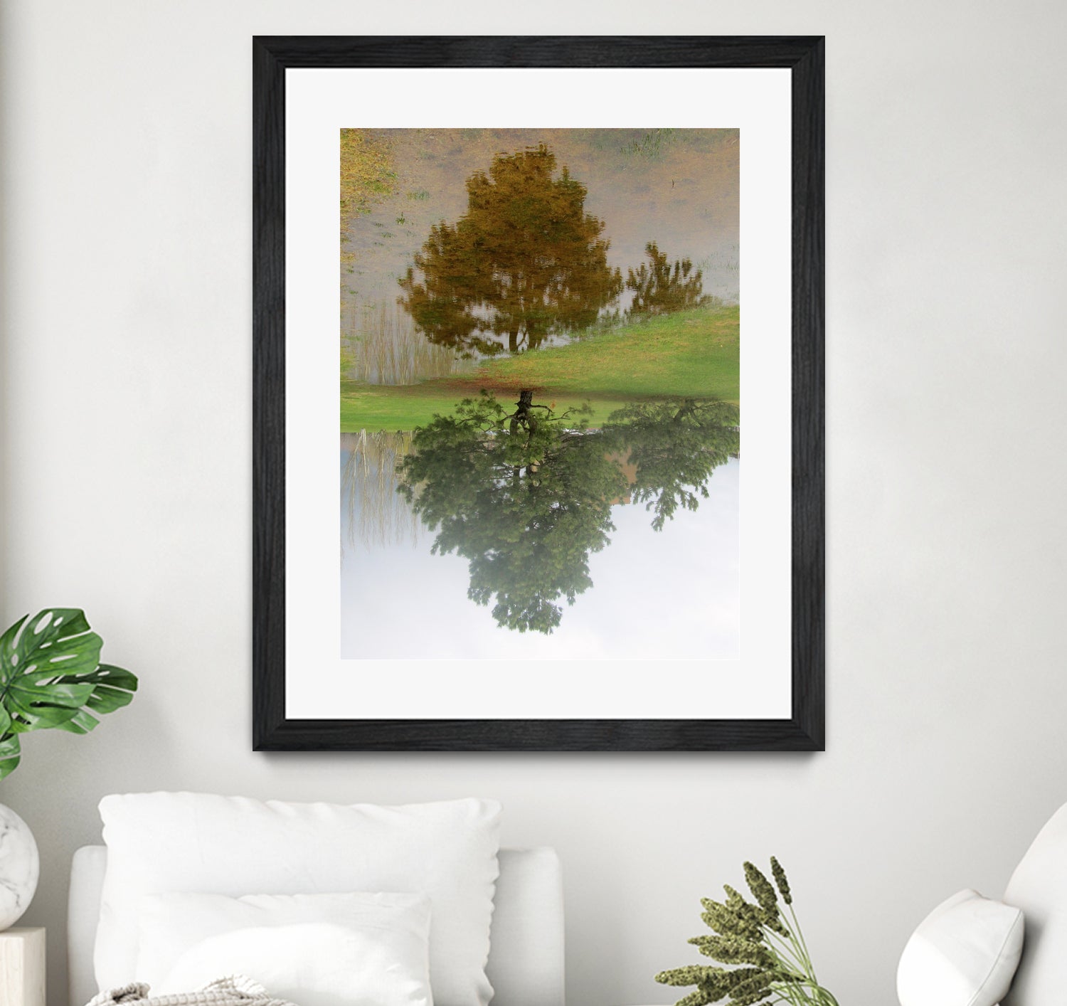 I look at life on both sides now by Pauline Aubut on GIANT ART - green botanical reflection