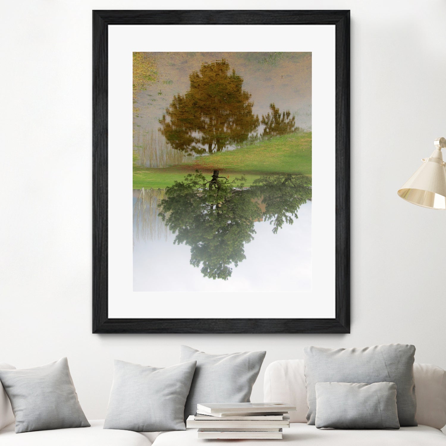 I look at life on both sides now by Pauline Aubut on GIANT ART - green botanical reflection