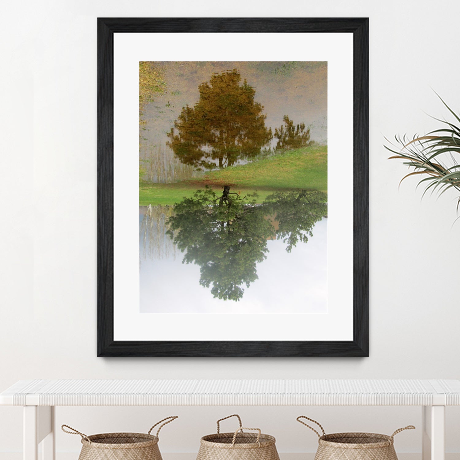 I look at life on both sides now by Pauline Aubut on GIANT ART - green botanical reflection