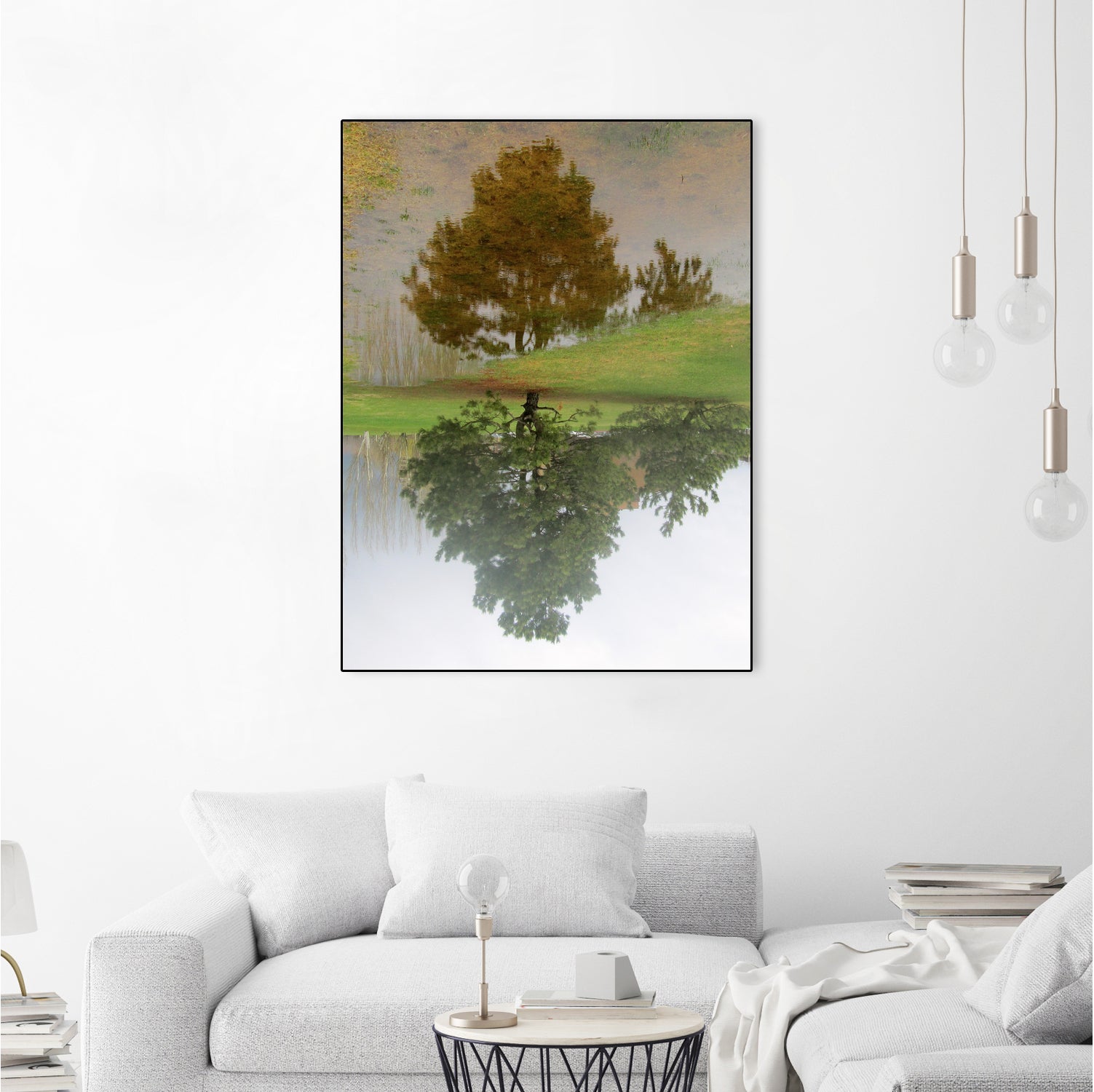 I look at life on both sides now by Pauline Aubut on GIANT ART - green botanical reflection