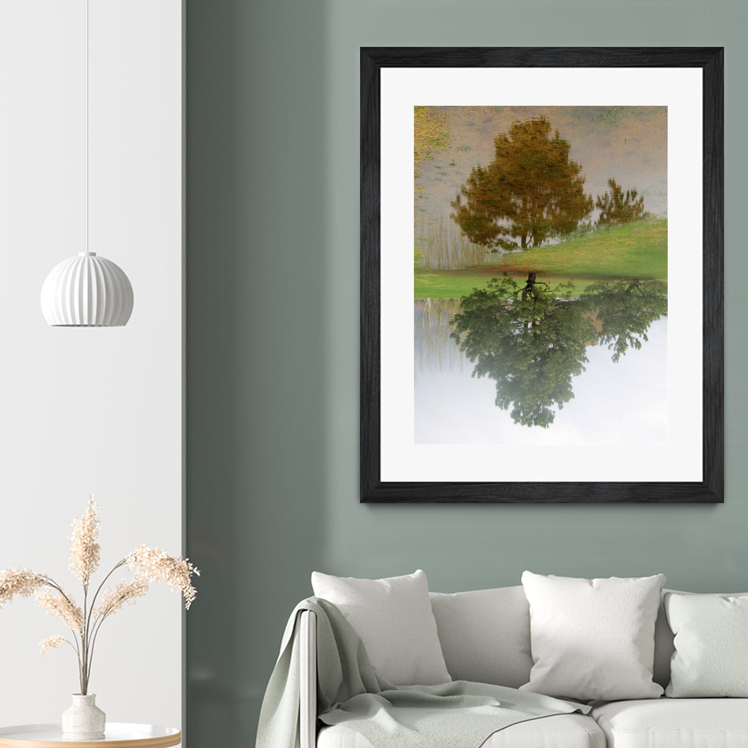 I look at life on both sides now by Pauline Aubut on GIANT ART - green botanical reflection