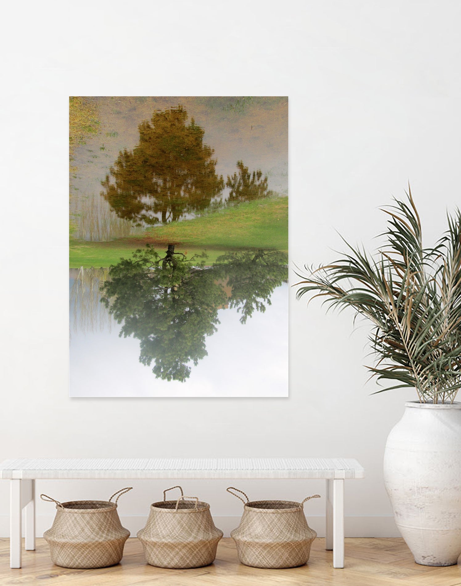 I look at life on both sides now by Pauline Aubut on GIANT ART - green botanical reflection