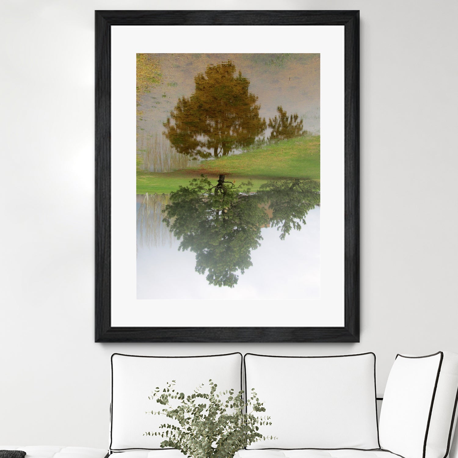 I look at life on both sides now by Pauline Aubut on GIANT ART - green botanical reflection