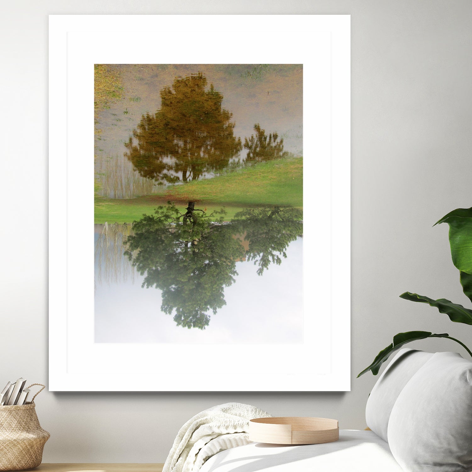 I look at life on both sides now by Pauline Aubut on GIANT ART - green botanical reflection