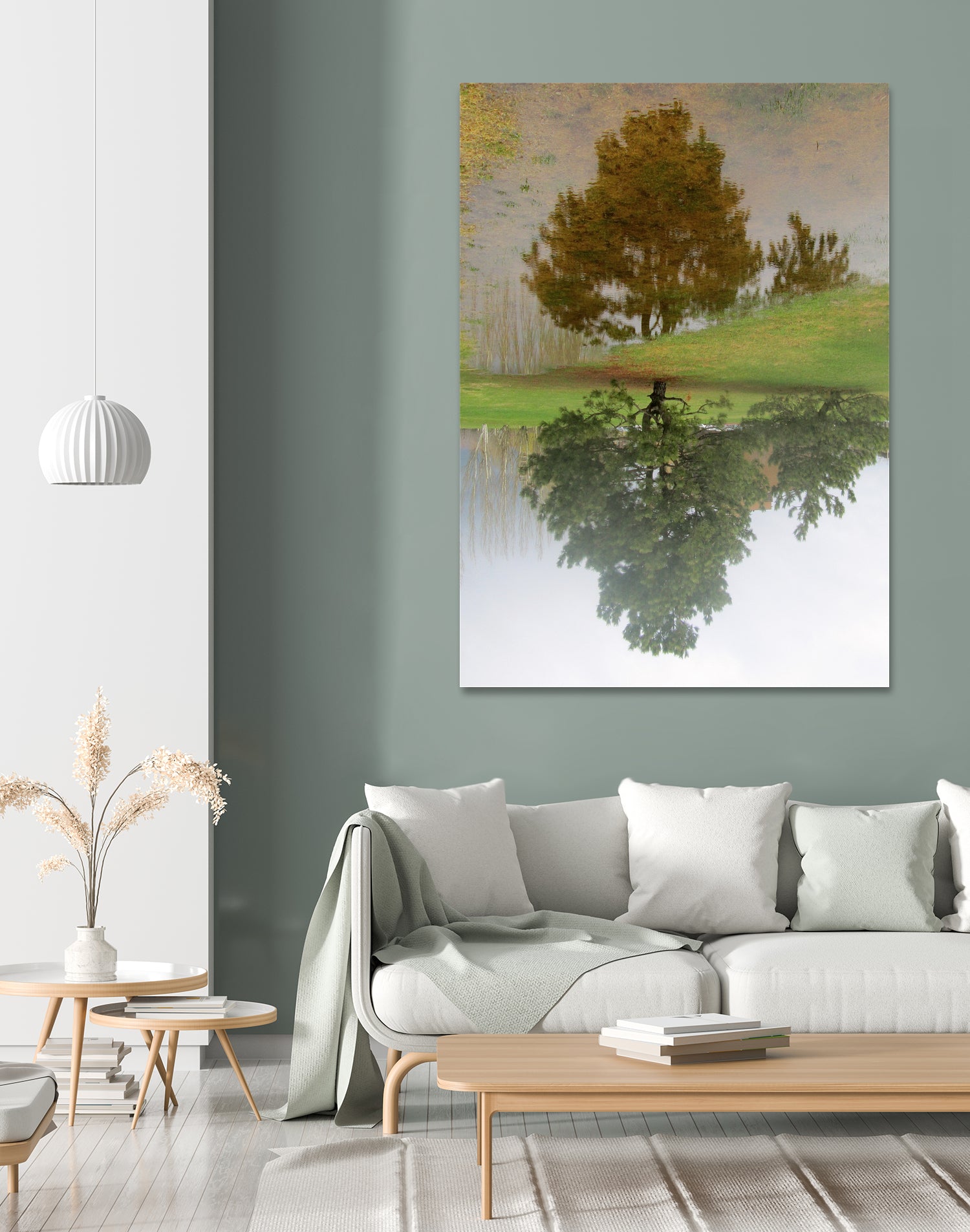 I look at life on both sides now by Pauline Aubut on GIANT ART - green botanical reflection