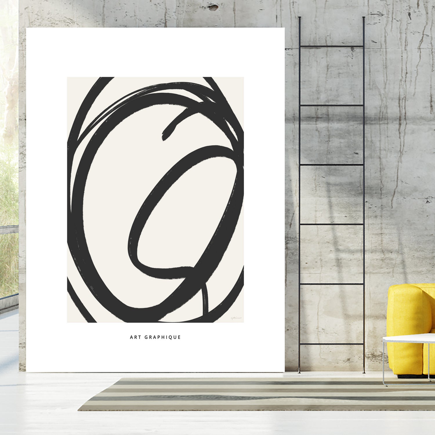 Circle I by M Studio on GIANT ART - black and white