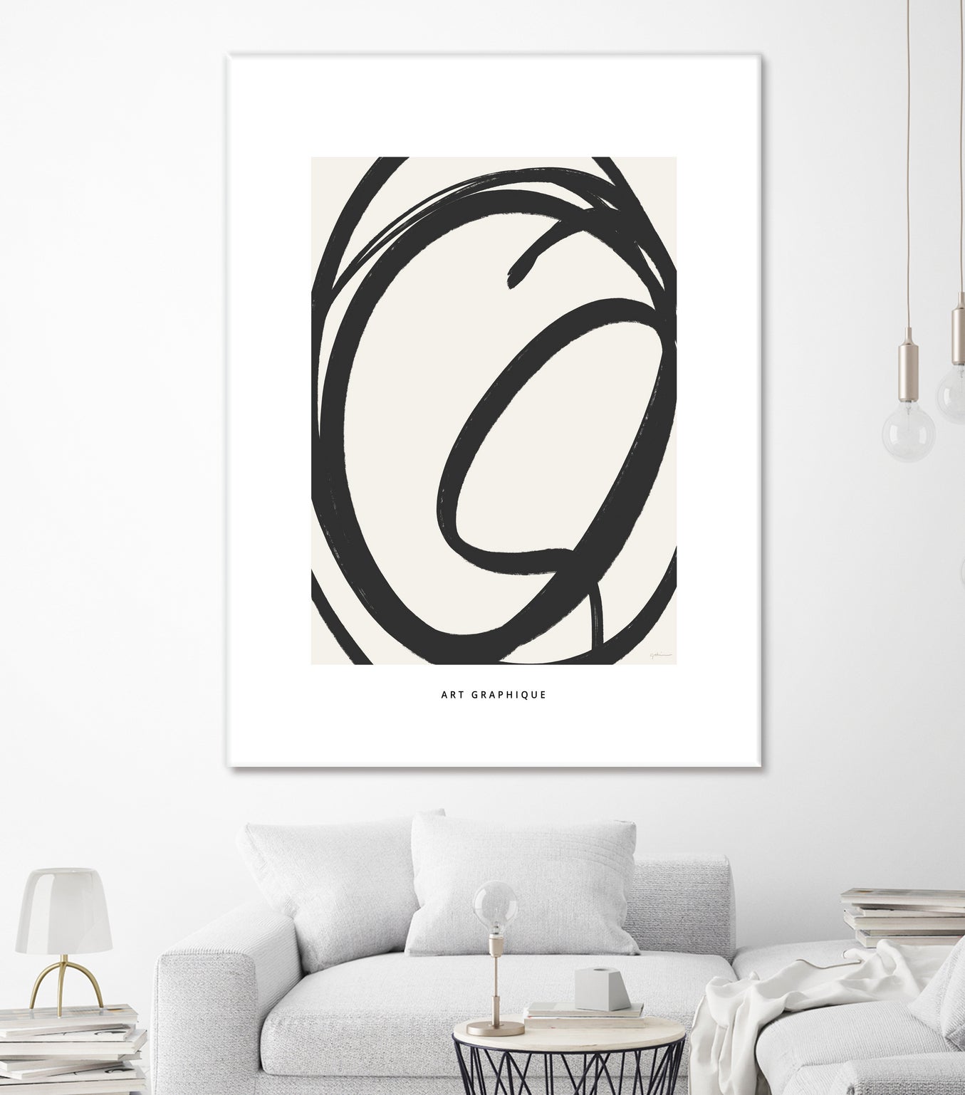 Circle I by M Studio on GIANT ART - black and white