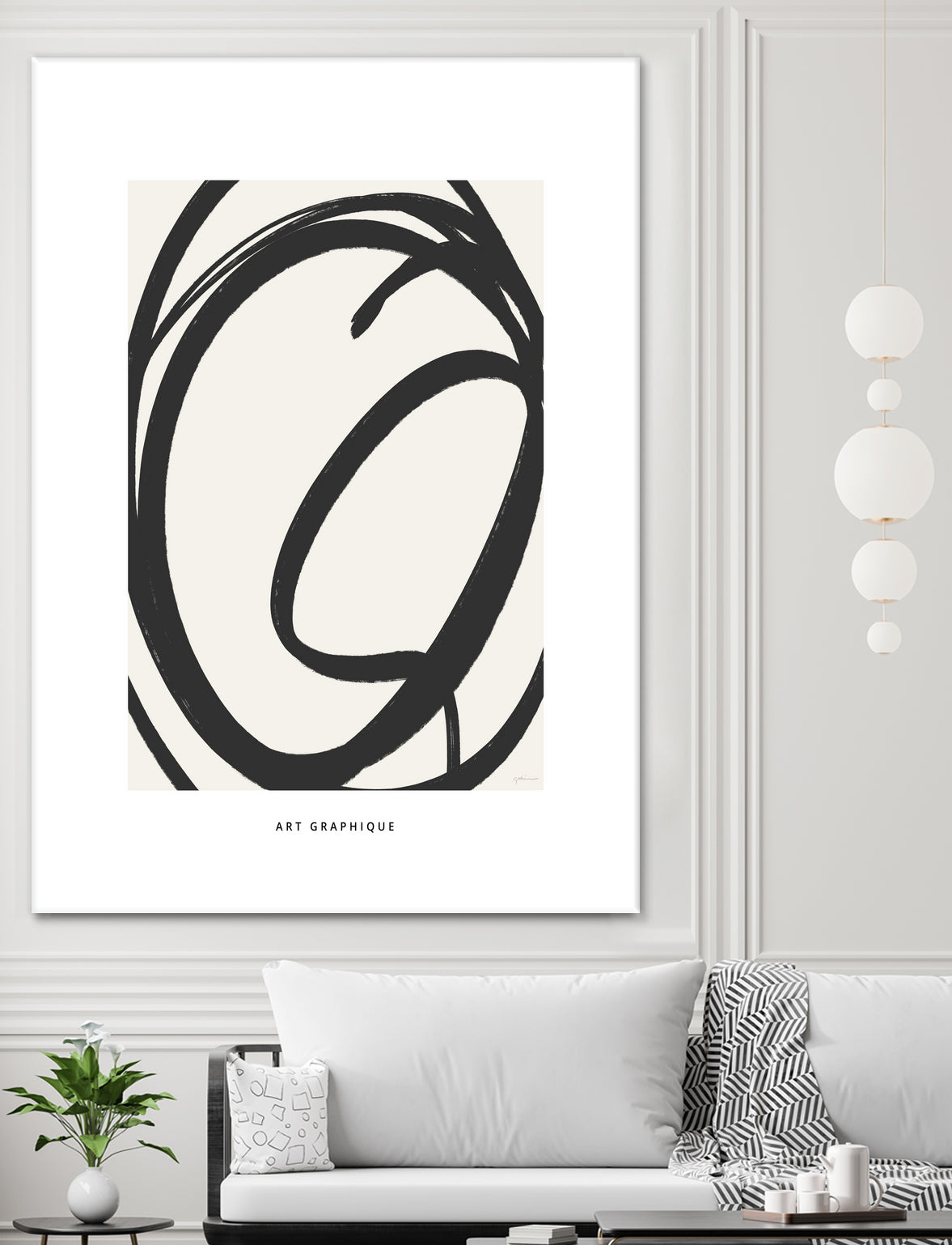 Circle I by M Studio on GIANT ART - black and white