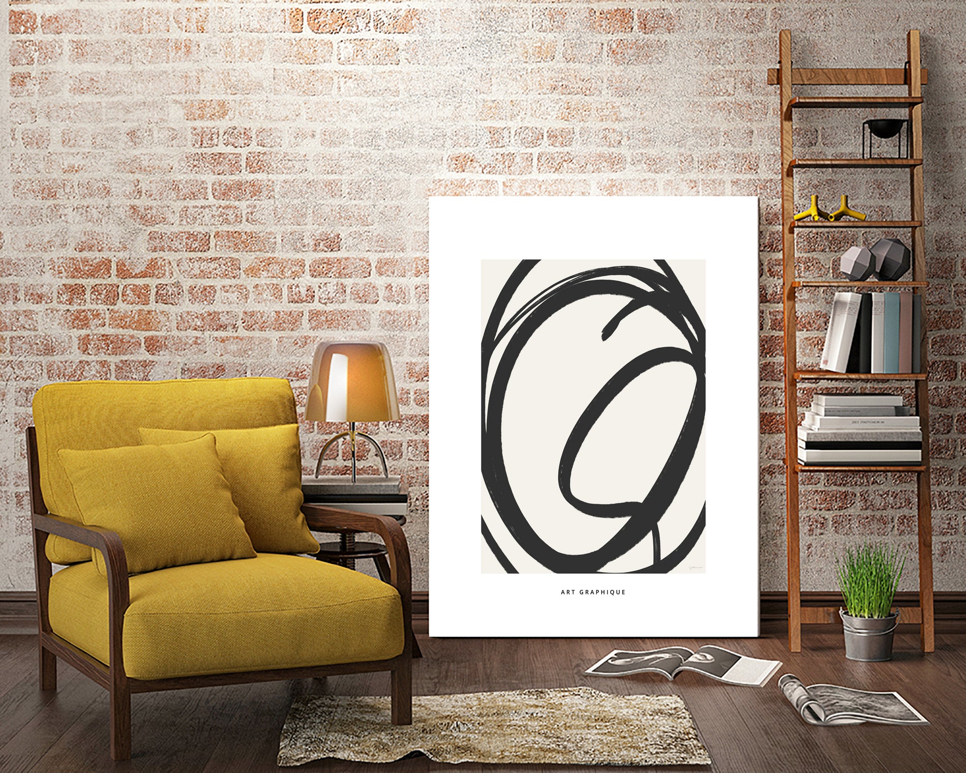 Circle I by M Studio on GIANT ART - black and white
