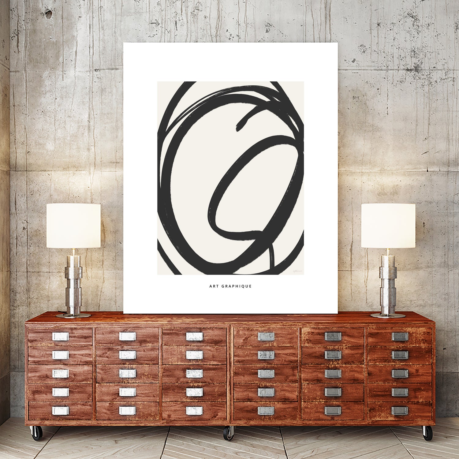 Circle I by M Studio on GIANT ART - black and white