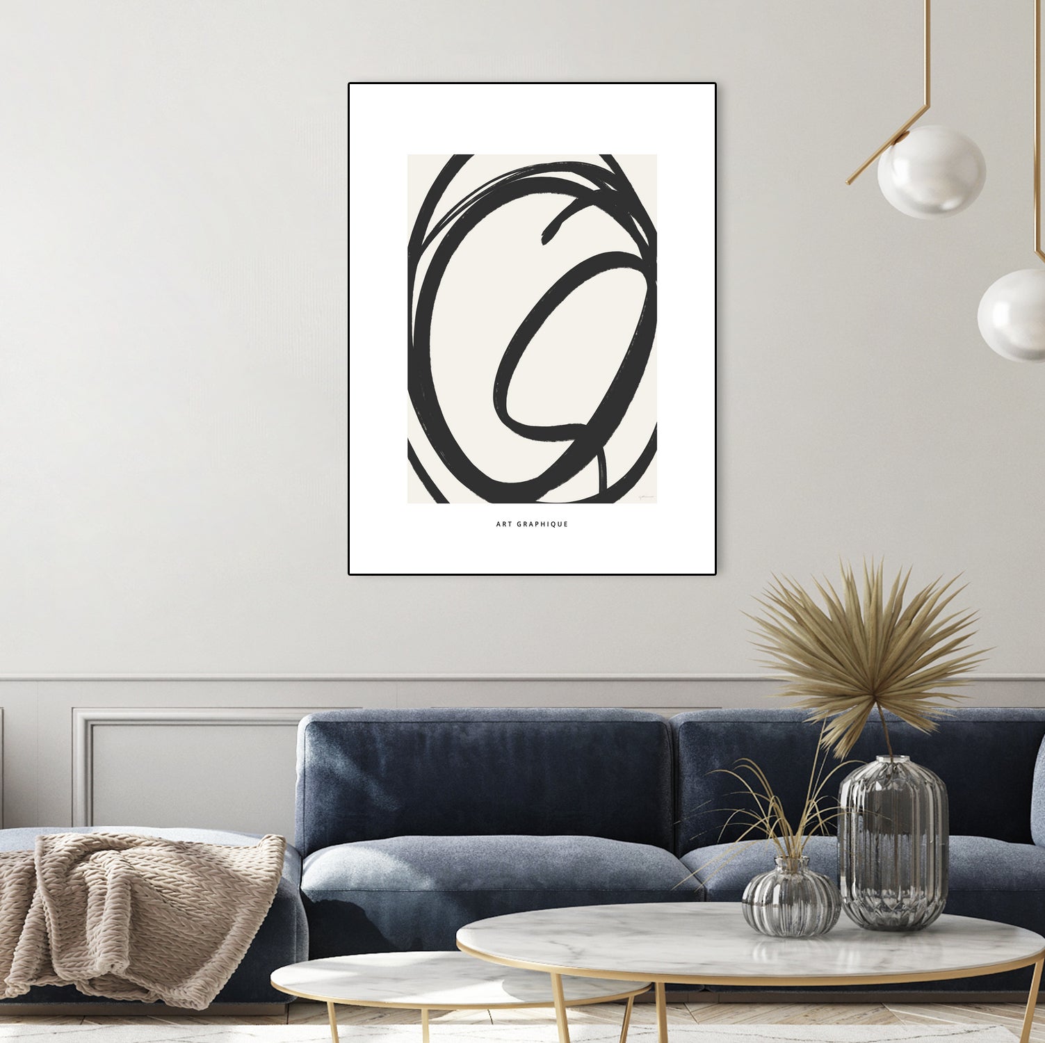 Circle I by M Studio on GIANT ART - black and white